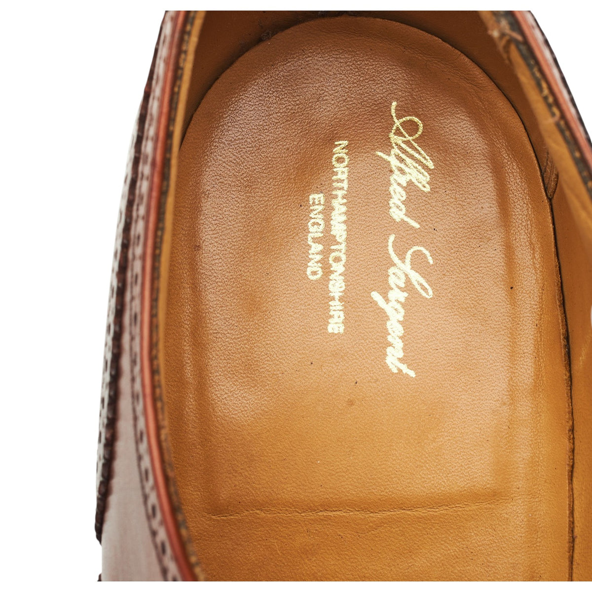 'Chatham 2' Tan Brown Leather Oxford Semi Brogues UK 8.5 EE