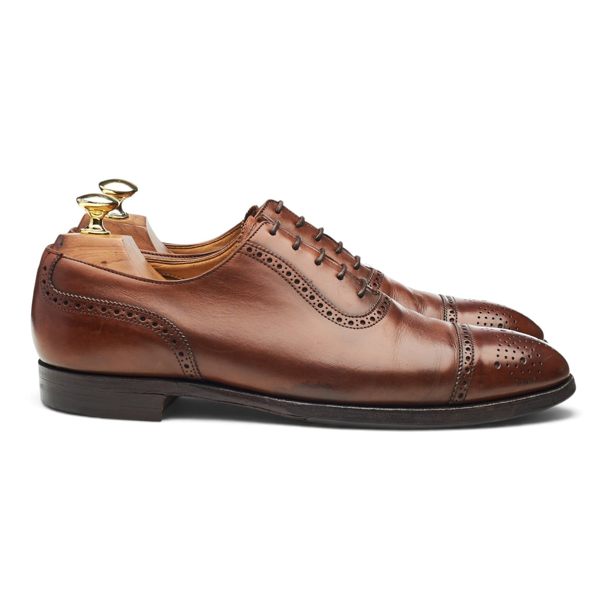 'Adam' Brown Leather Oxford Brogues UK 7 E