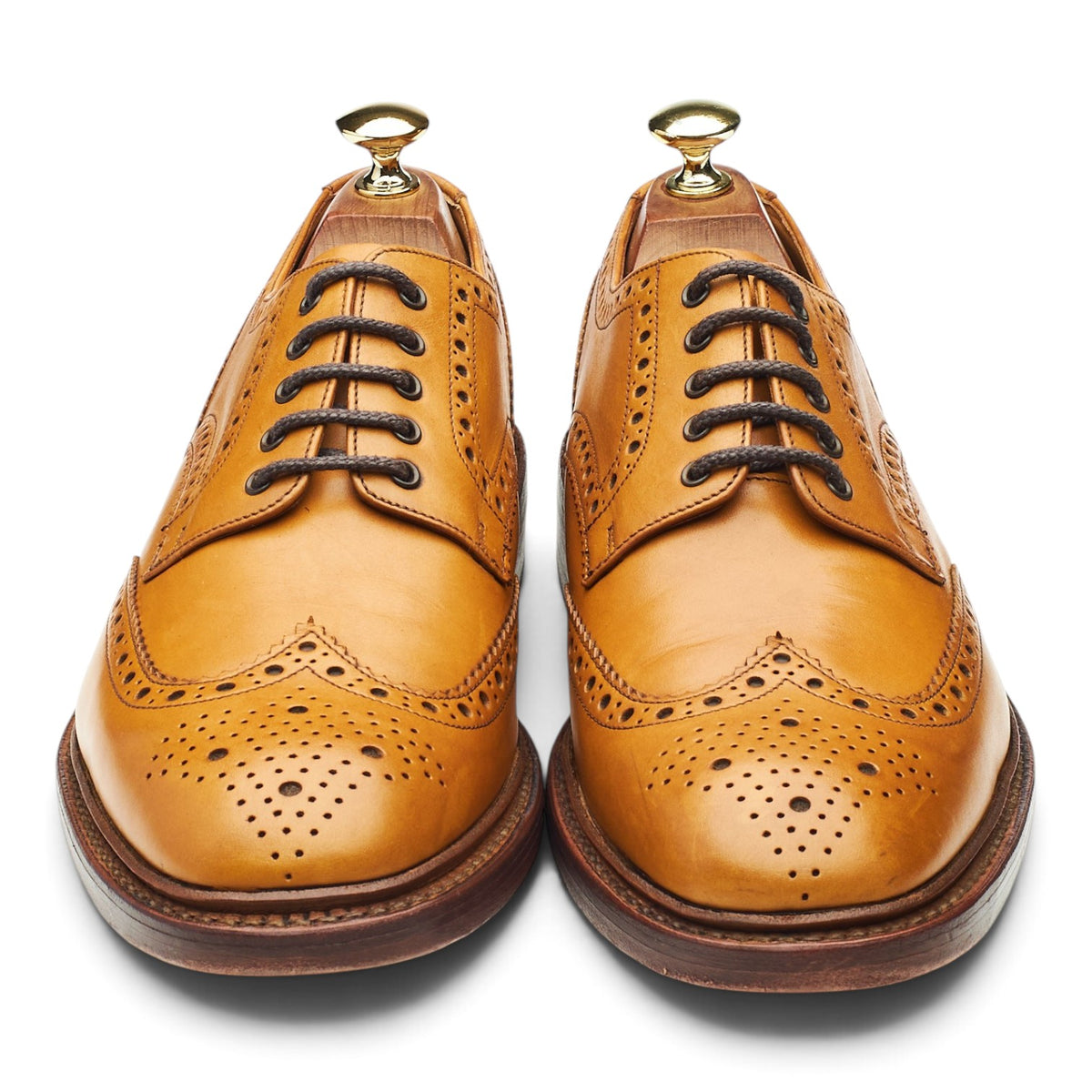 1880 'Chester 2' Tan Brown Derby Brogues UK 8 F