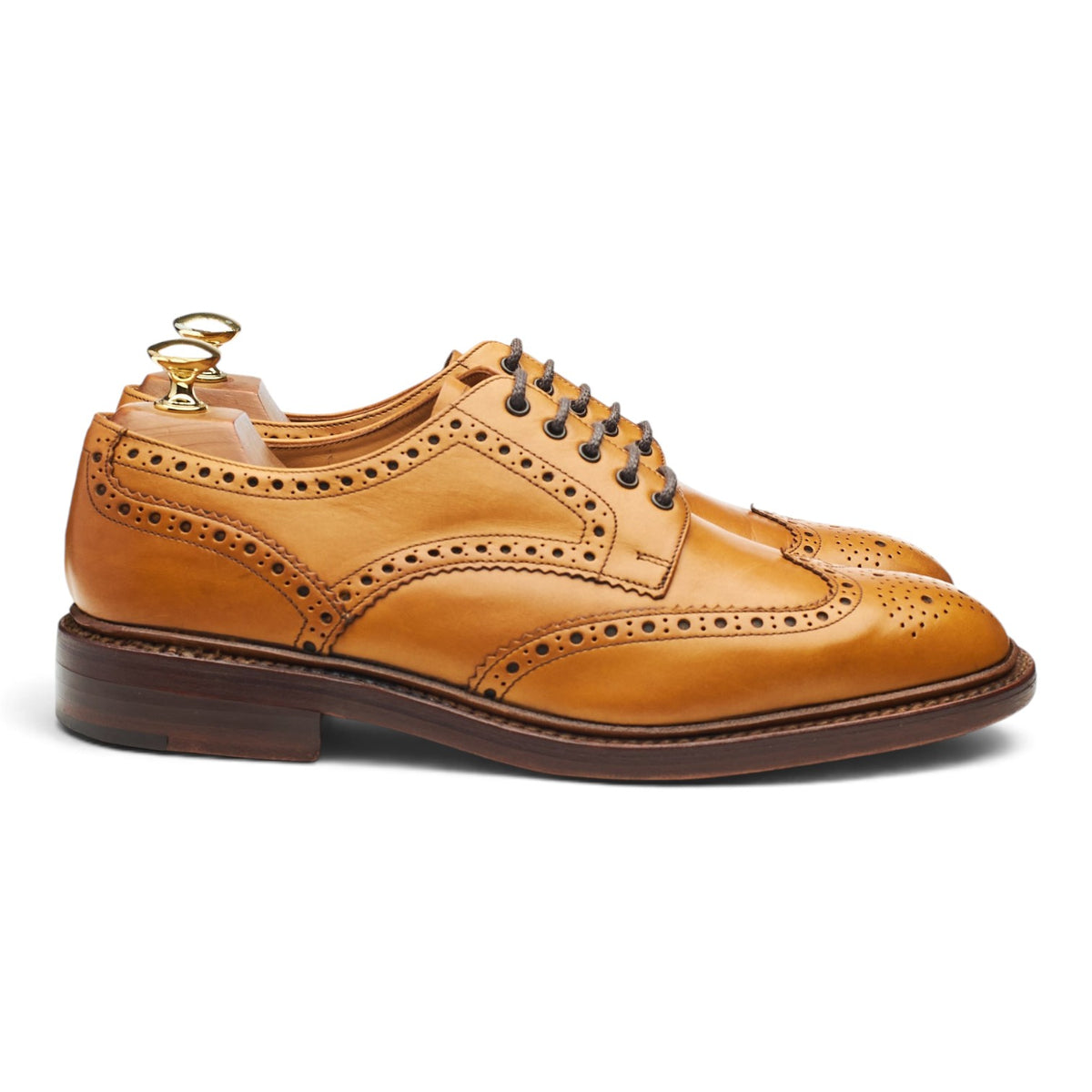 1880 'Chester 2' Tan Brown Derby Brogues UK 8 F