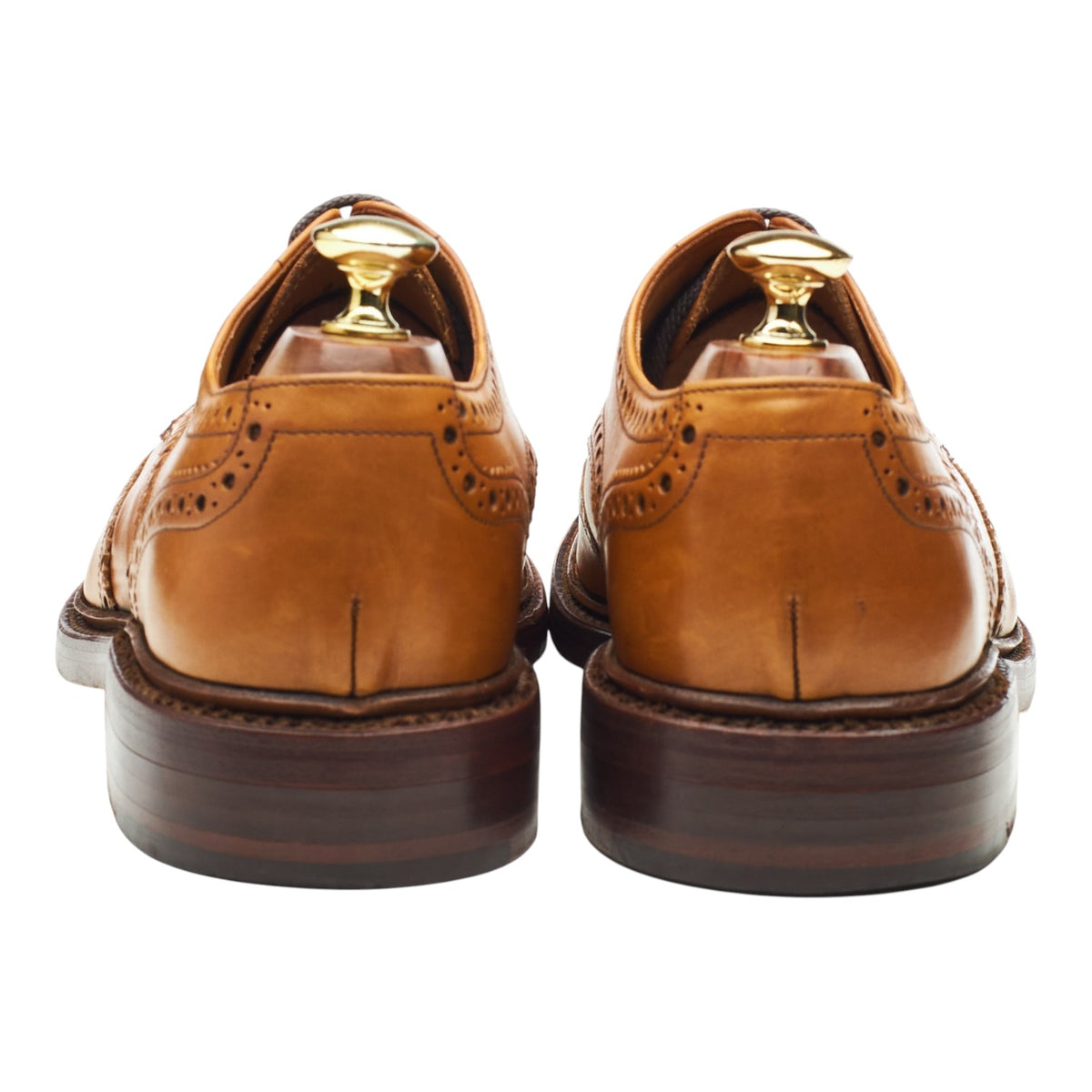 1880 'Chester 2' Tan Brown Derby Brogues UK 8 F