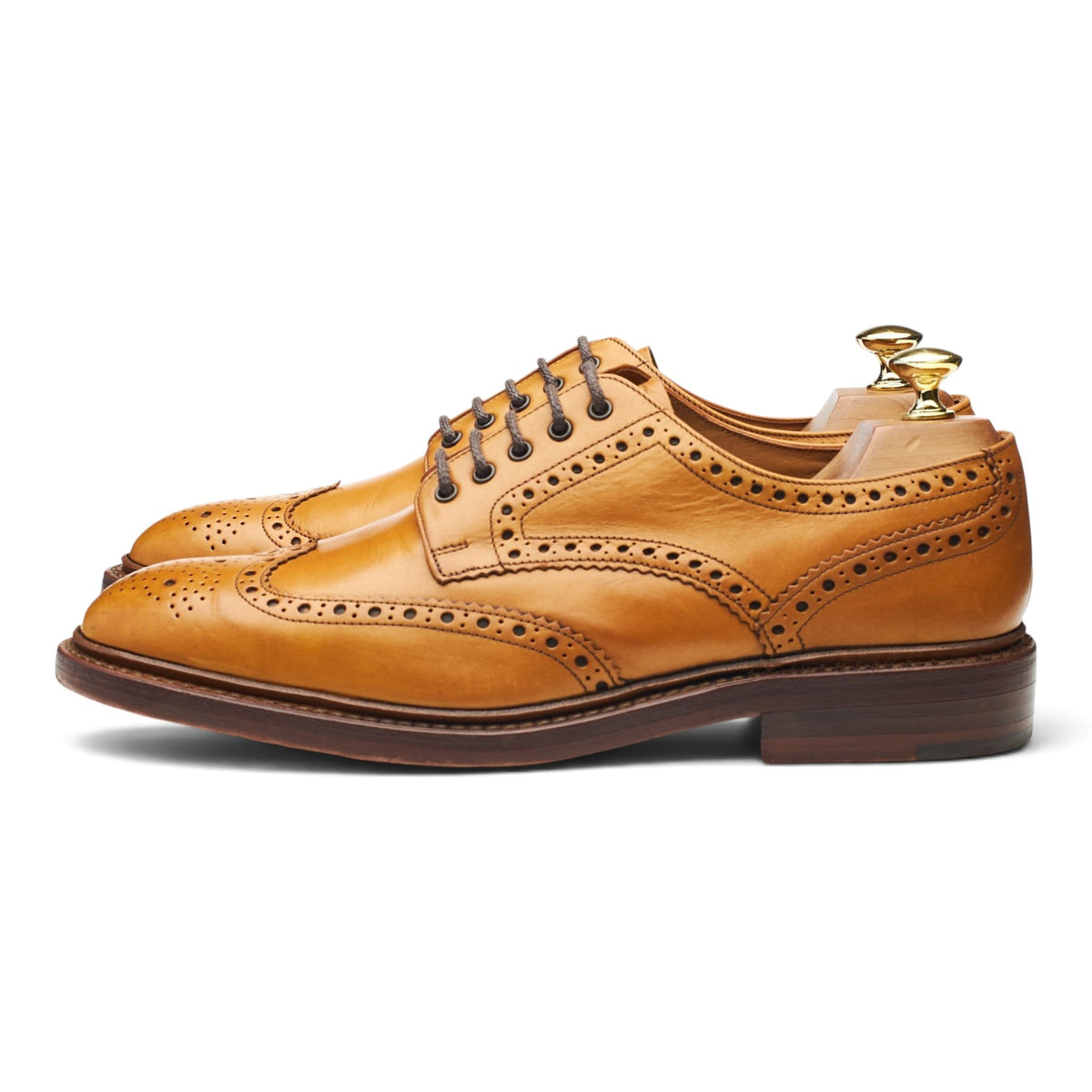 1880 'Chester 2' Tan Brown Derby Brogues UK 8 F