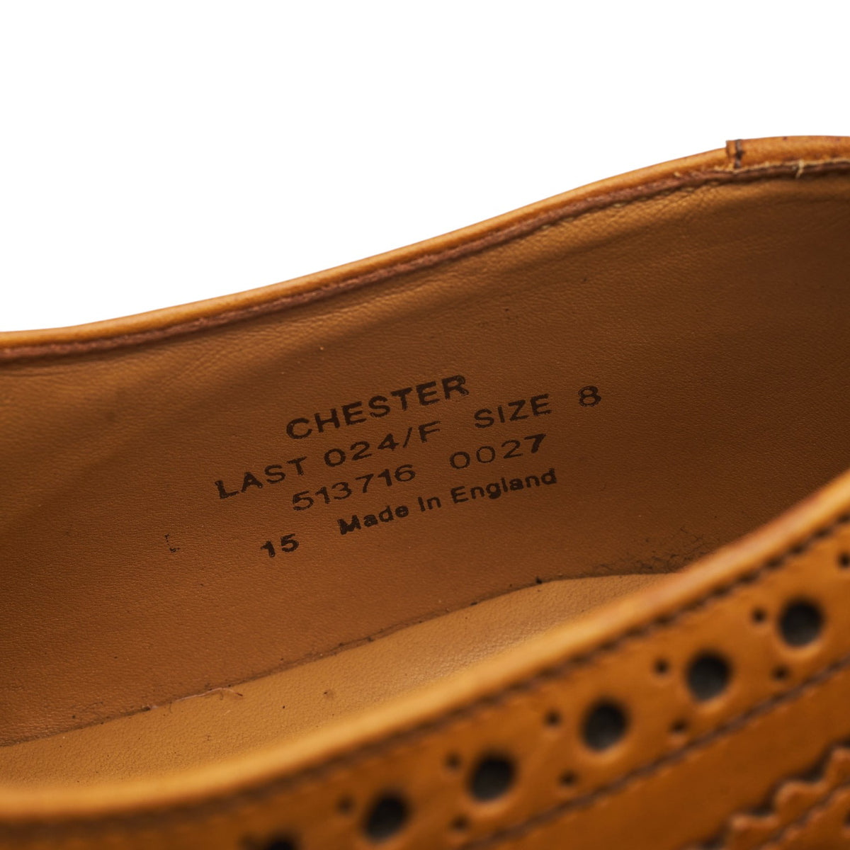 1880 'Chester 2' Tan Brown Derby Brogues UK 8 F