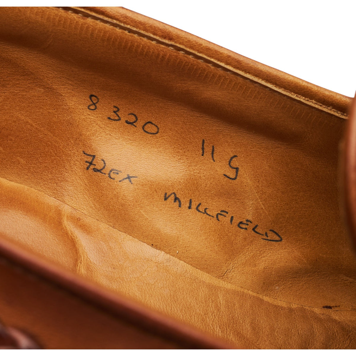 'Millfield' Tan Brown Leather Tassel Loafers UK 11 G