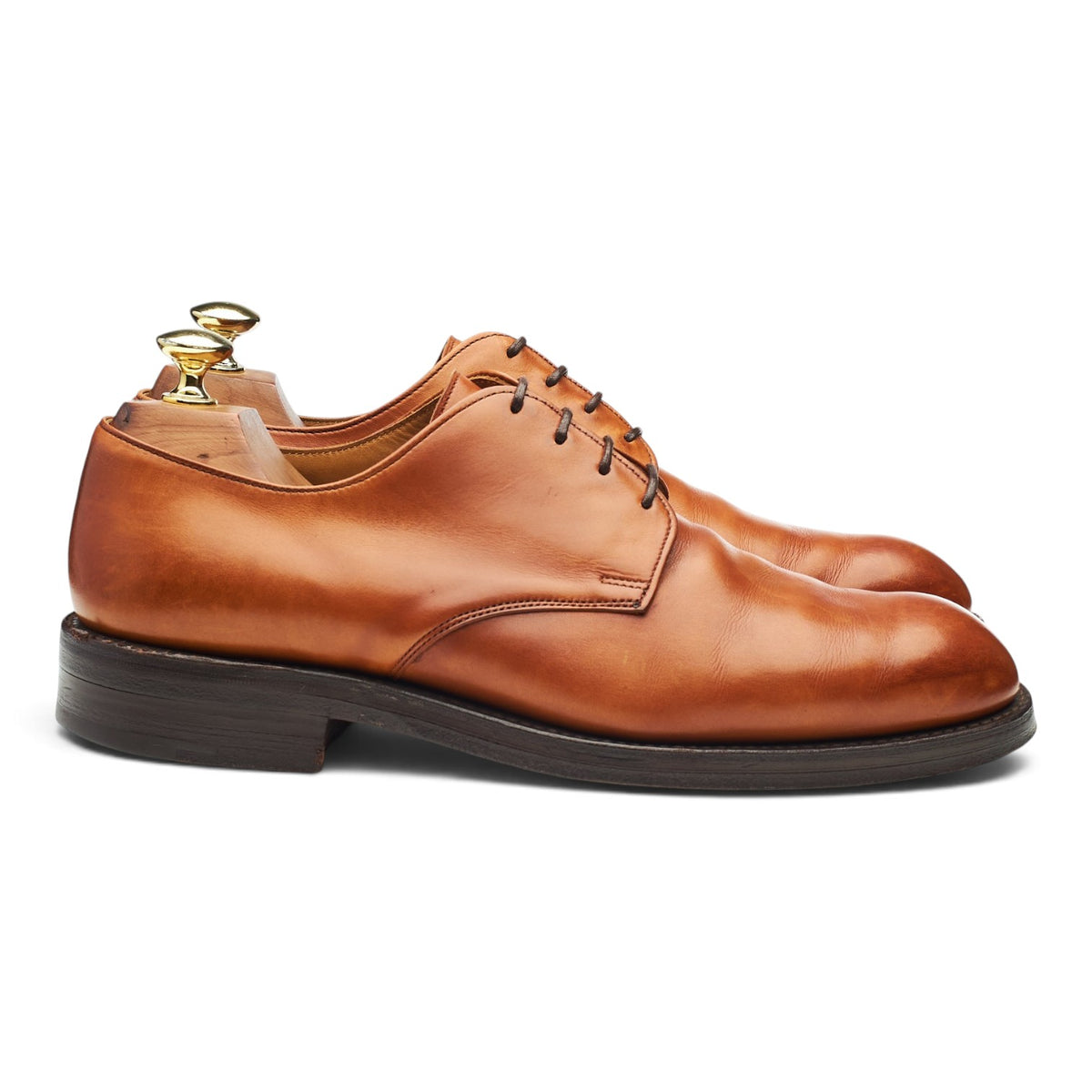 Vintage 'Bobby II' Tan Brown Leather Derby UK 7.5 F