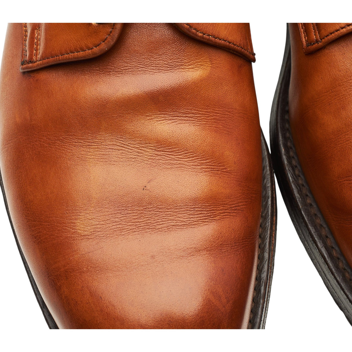 Vintage 'Bobby II' Tan Brown Leather Derby UK 7.5 F