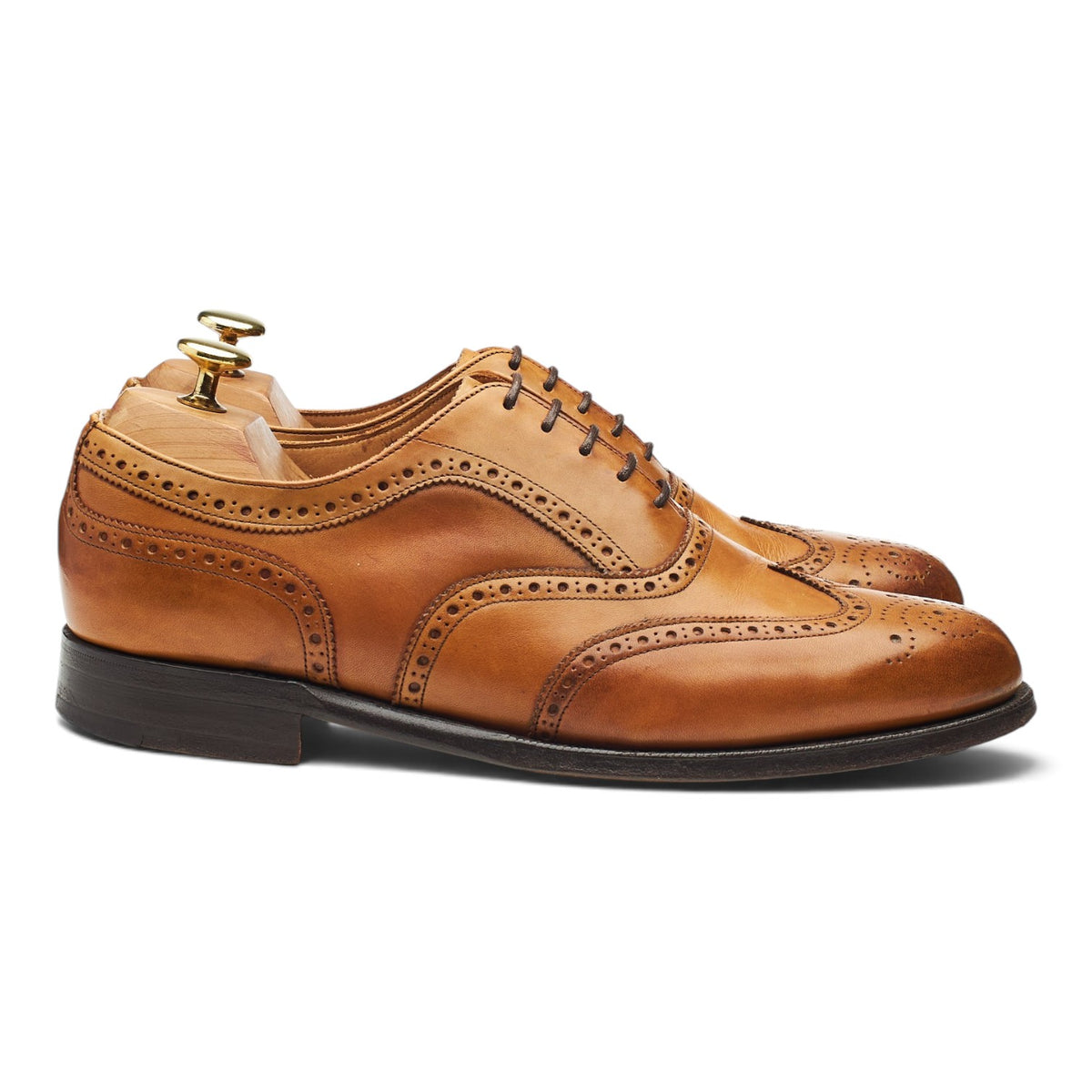 'Gilmour' Tan Brown Leather Oxford Brogues UK 8 F