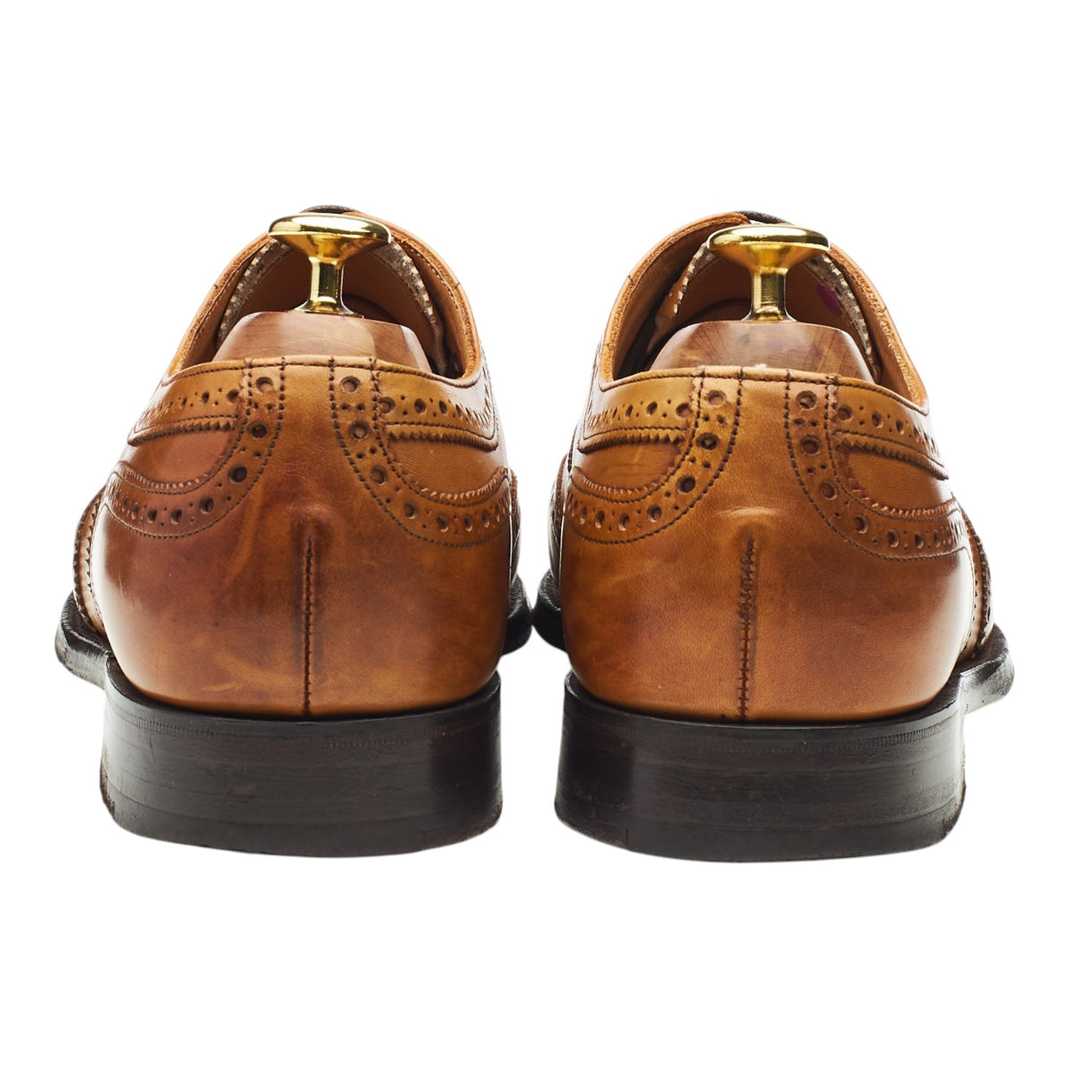 'Gilmour' Tan Brown Leather Oxford Brogues UK 8 F