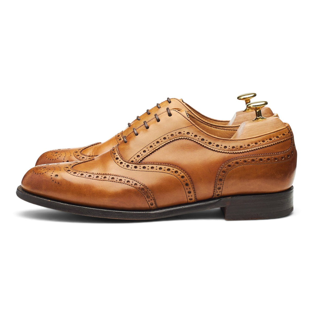 'Gilmour' Tan Brown Leather Oxford Brogues UK 8 F