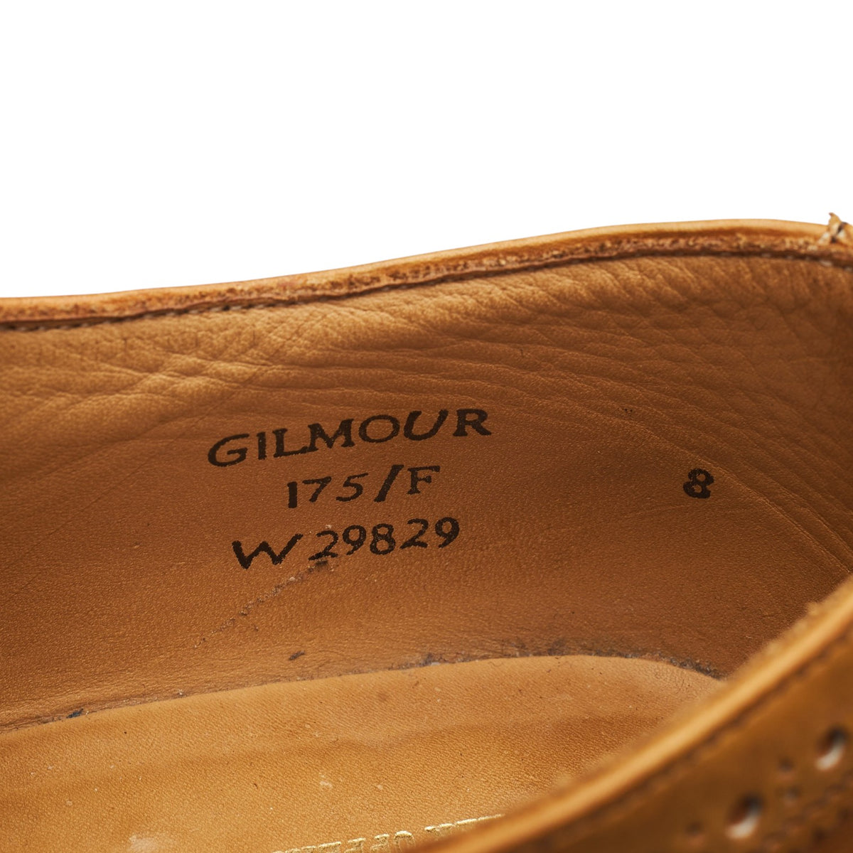 'Gilmour' Tan Brown Leather Oxford Brogues UK 8 F