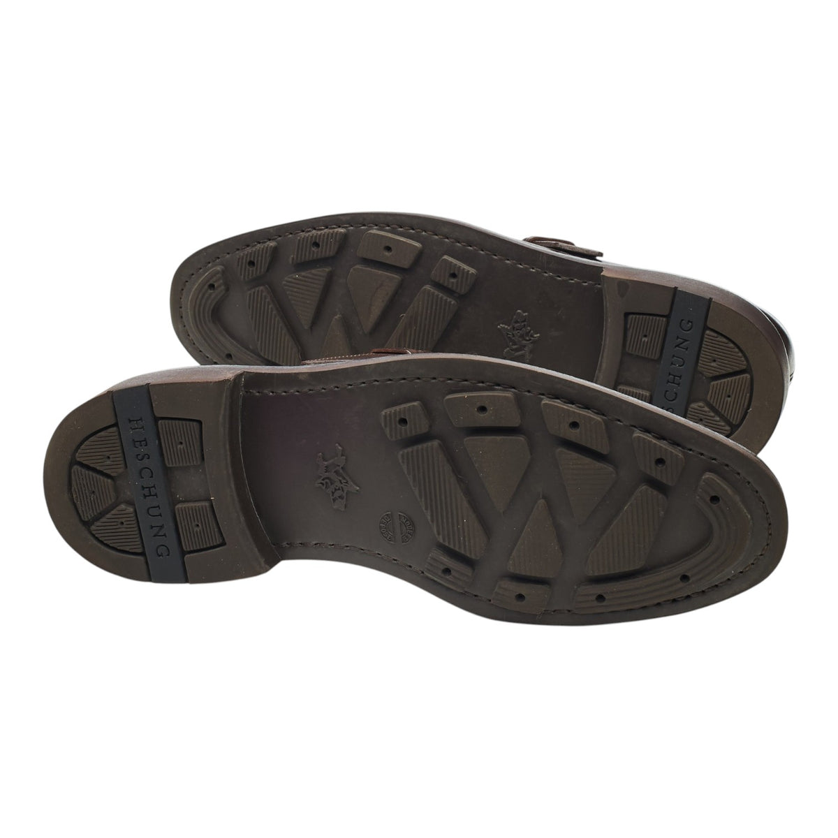 'Bouleau' Dark Brown Leather Monk Strap UK 7
