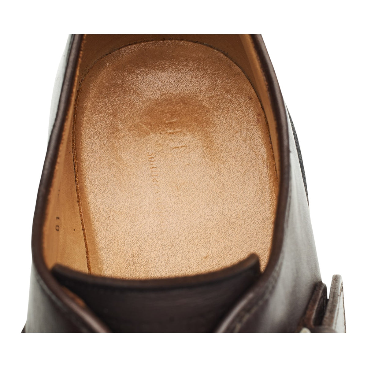 'Bouleau' Dark Brown Leather Monk Strap UK 7