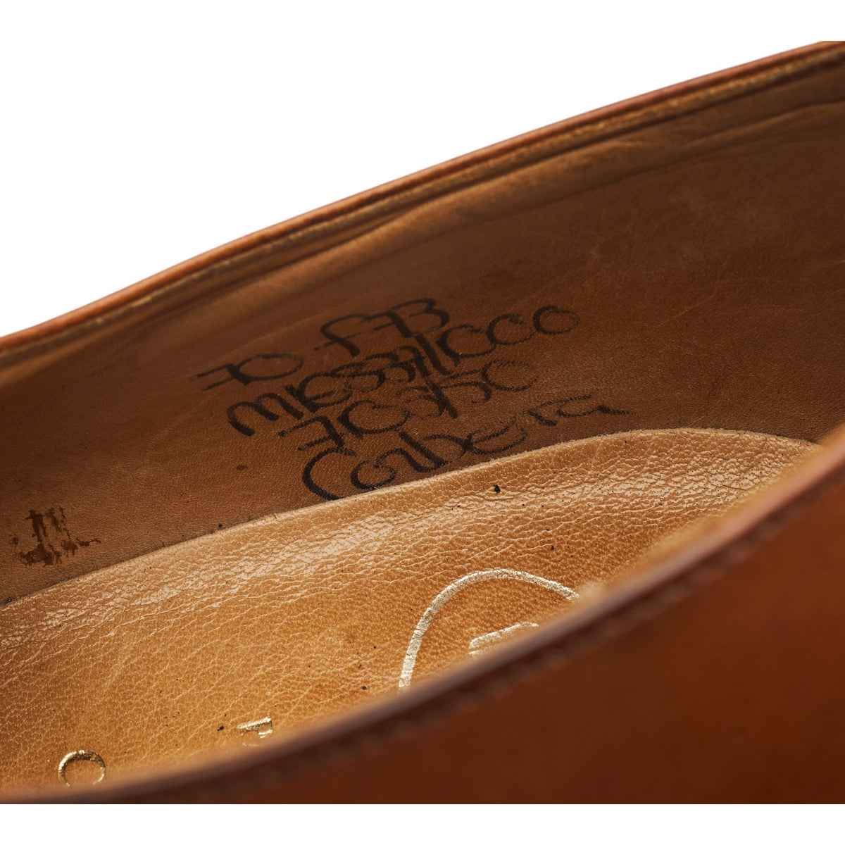 'Canberra' Tan Brown Leather Oxford UK 7 F