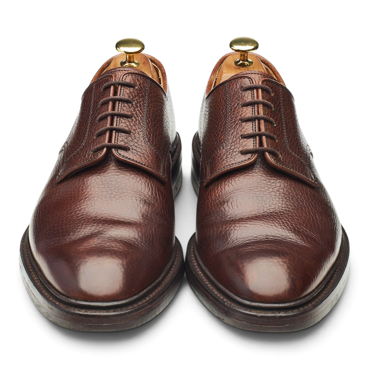 'Ashdown' Dark Brown Grain Leather Derby UK 8 E