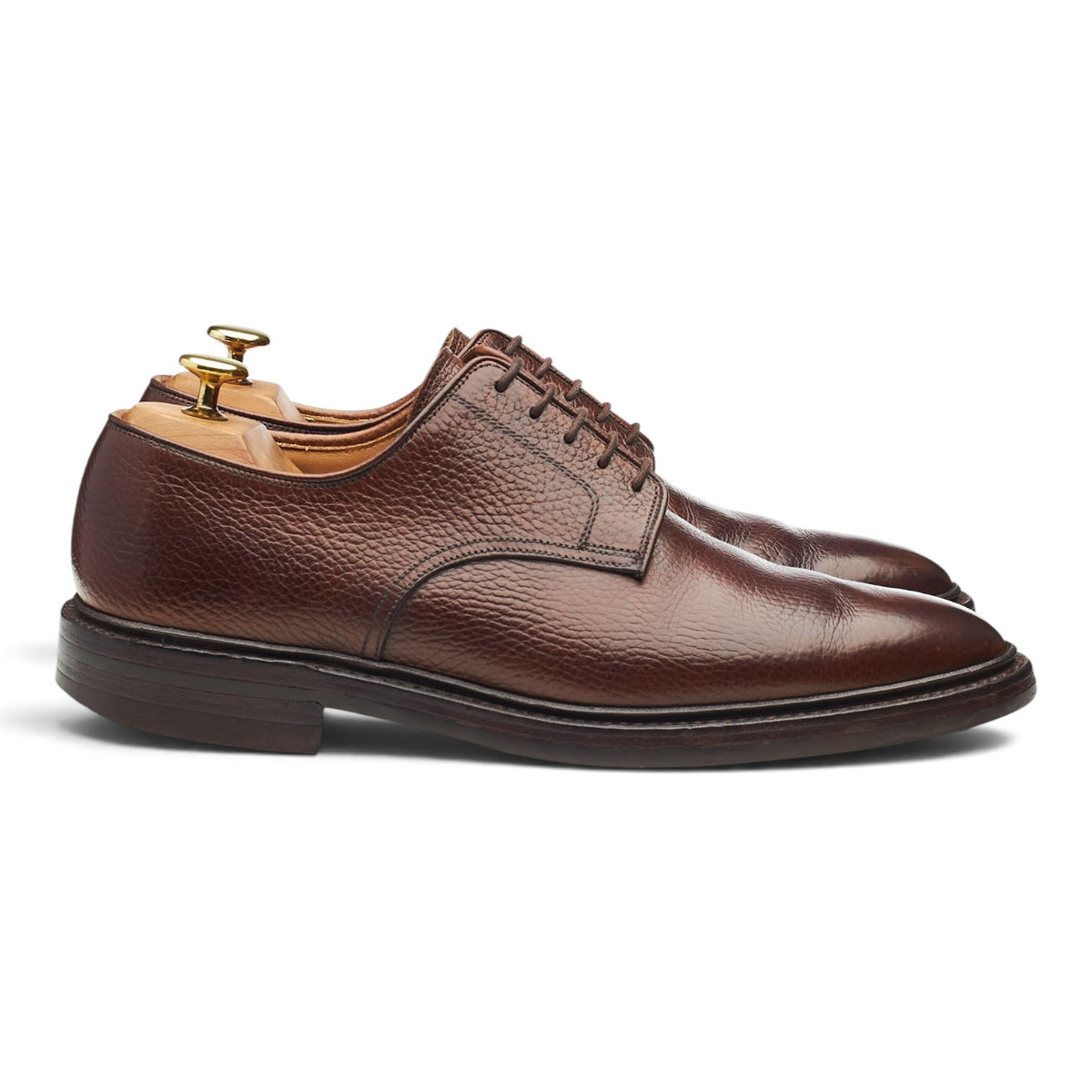 'Ashdown' Dark Brown Grain Leather Derby UK 8 E