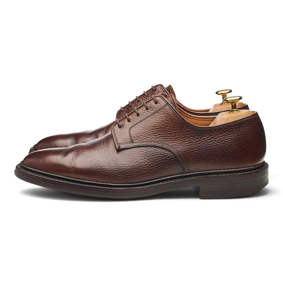 'Ashdown' Dark Brown Grain Leather Derby UK 8 E
