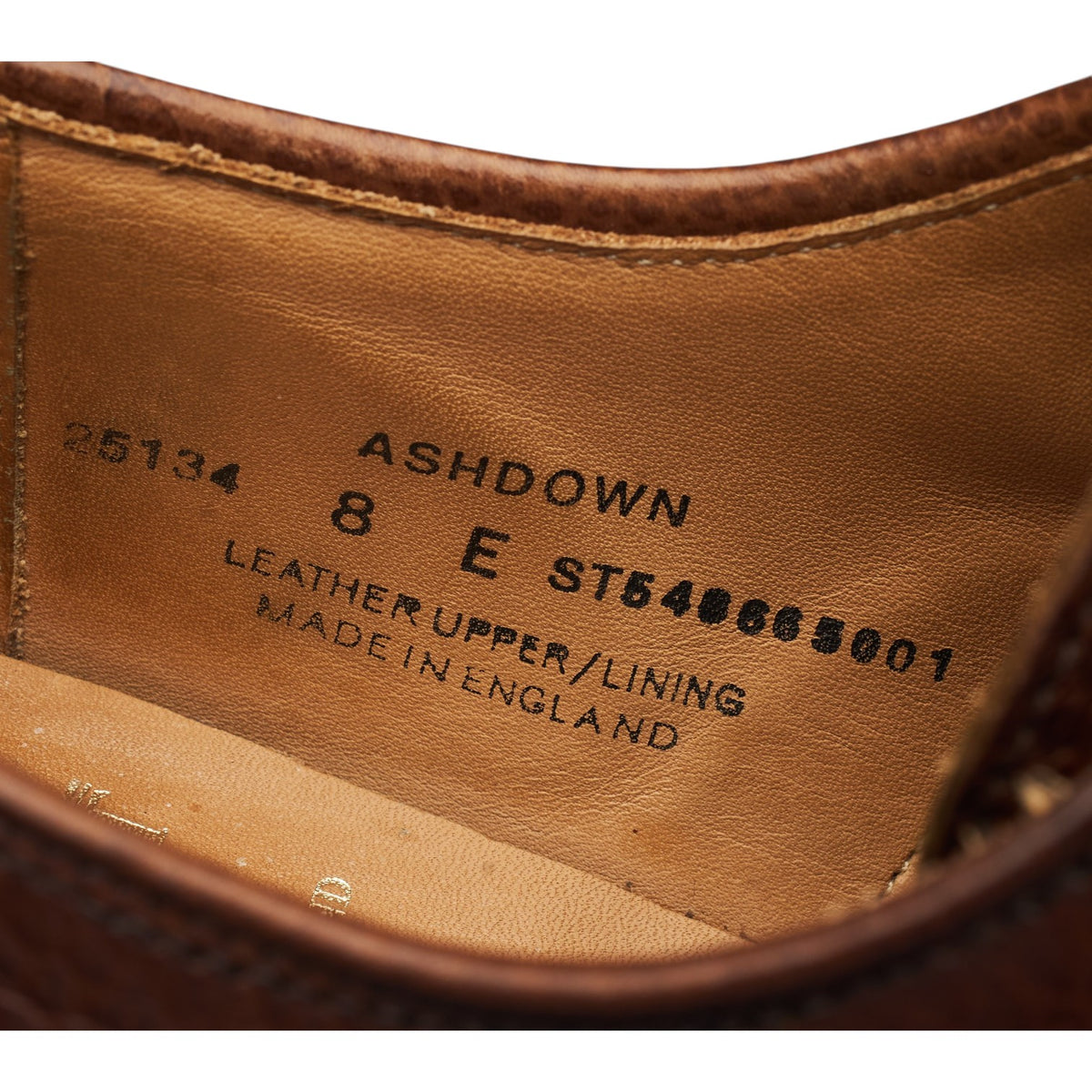 'Ashdown' Dark Brown Grain Leather Derby UK 8 E