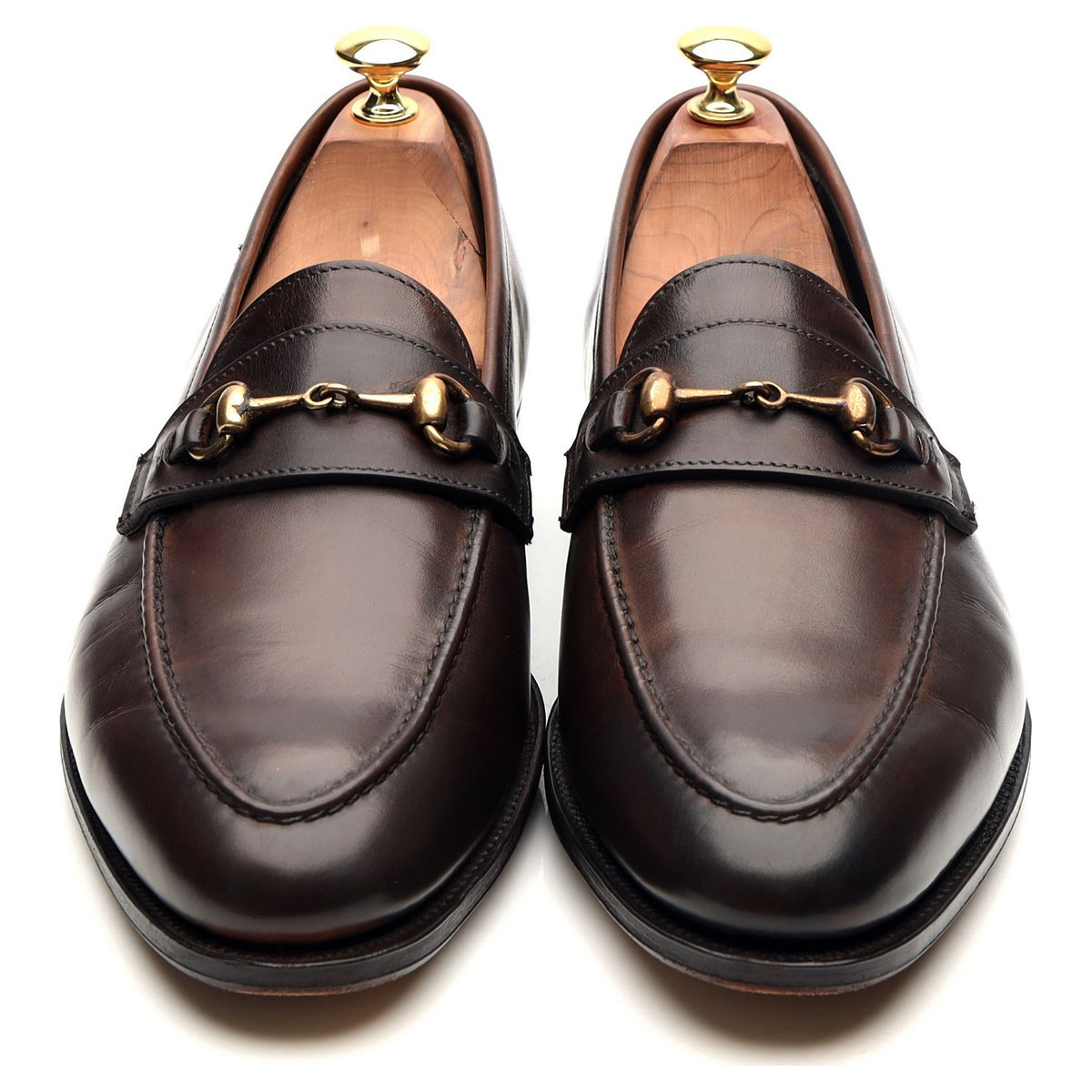 &#39;Colony&#39; Brown Leather Horse-bit Loafers UK 9.5 E