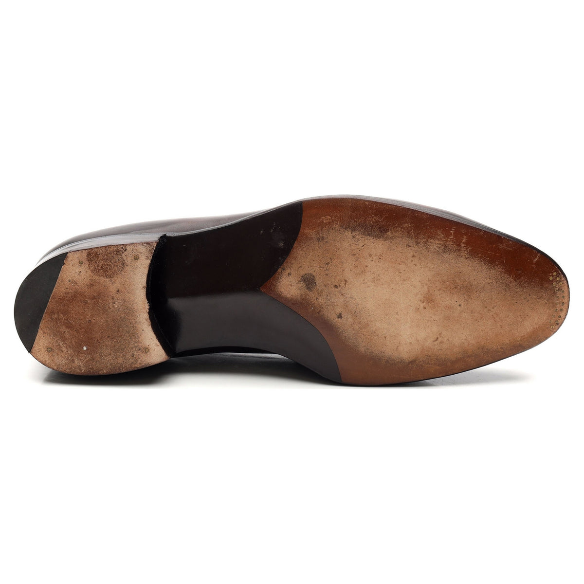 &#39;Colony&#39; Brown Leather Horse-bit Loafers UK 9.5 E