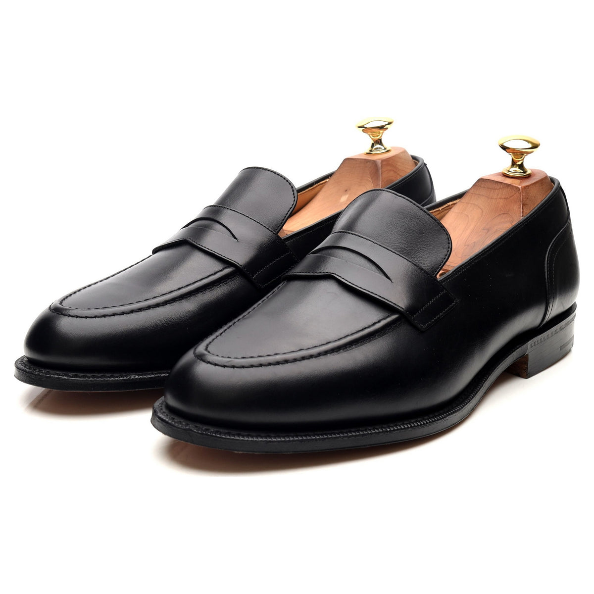 &#39;Salisbury&#39; Black Leather Loafers UK 9 G