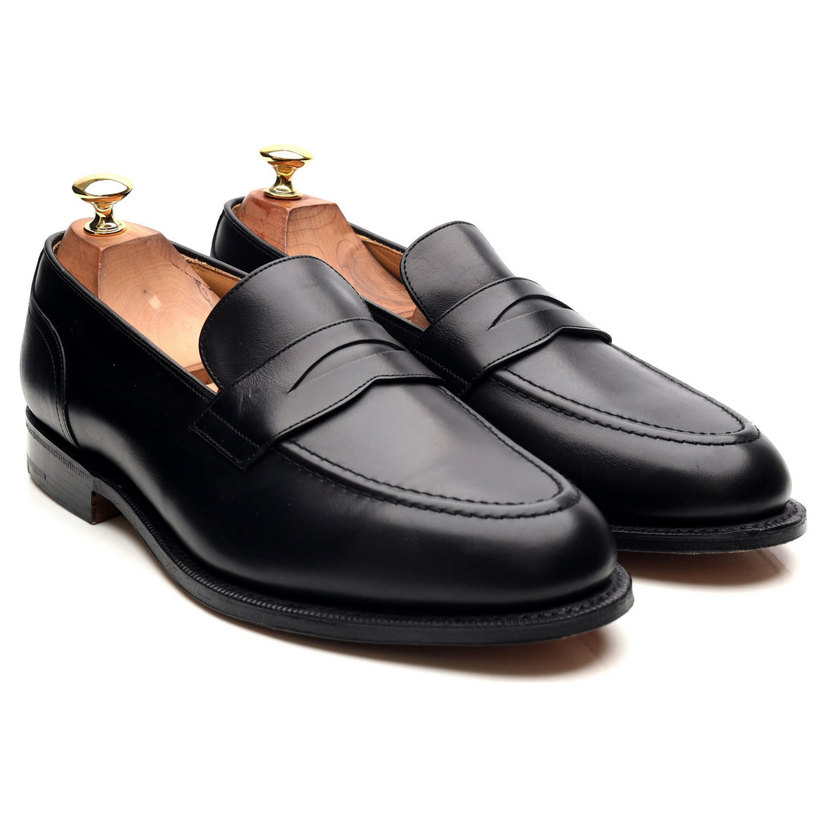 &#39;Salisbury&#39; Black Leather Loafers UK 9 G