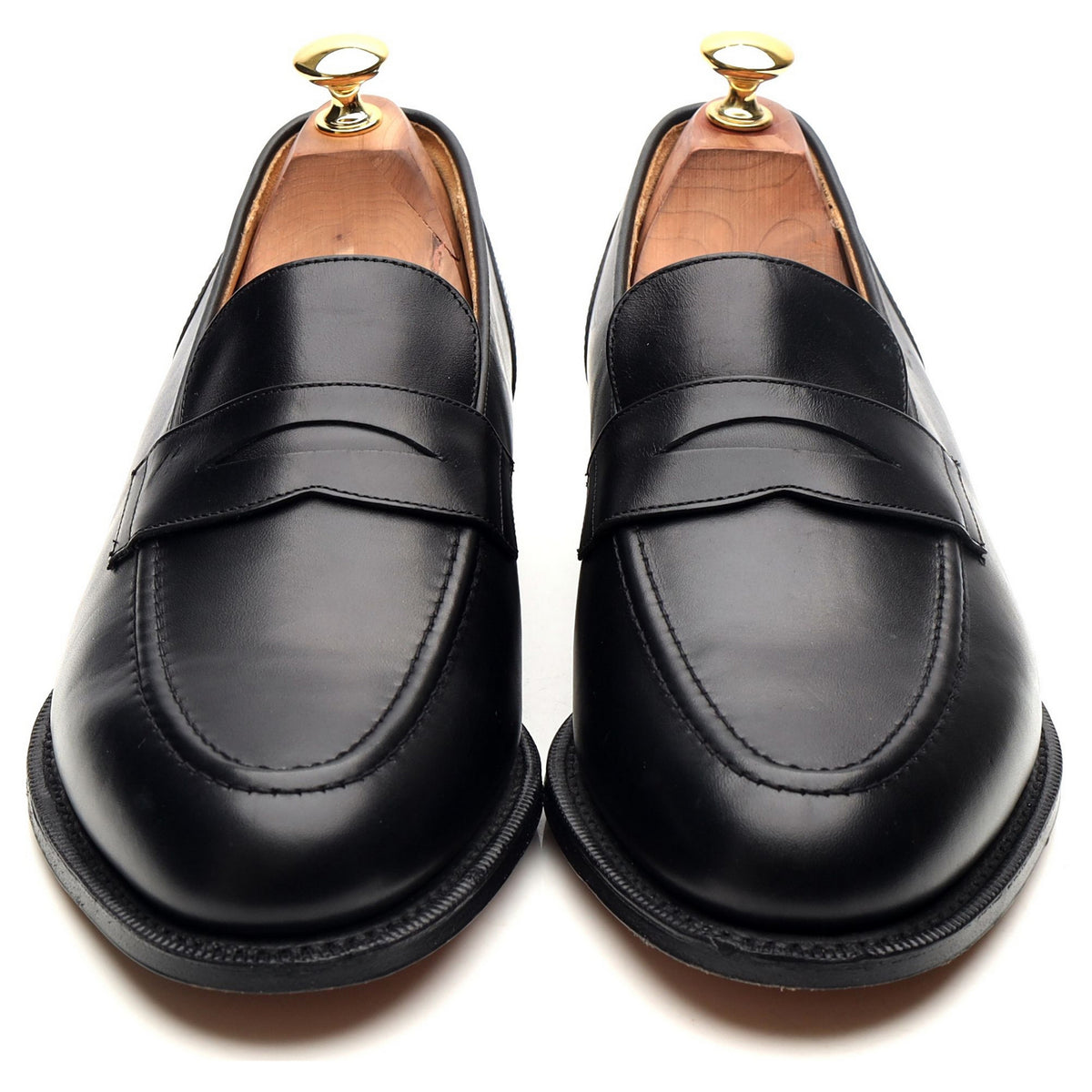 &#39;Salisbury&#39; Black Leather Loafers UK 9 G