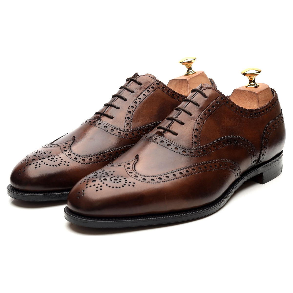 Malvern' Brown Leather Brogues UK 11 D - Abbot's Shoes