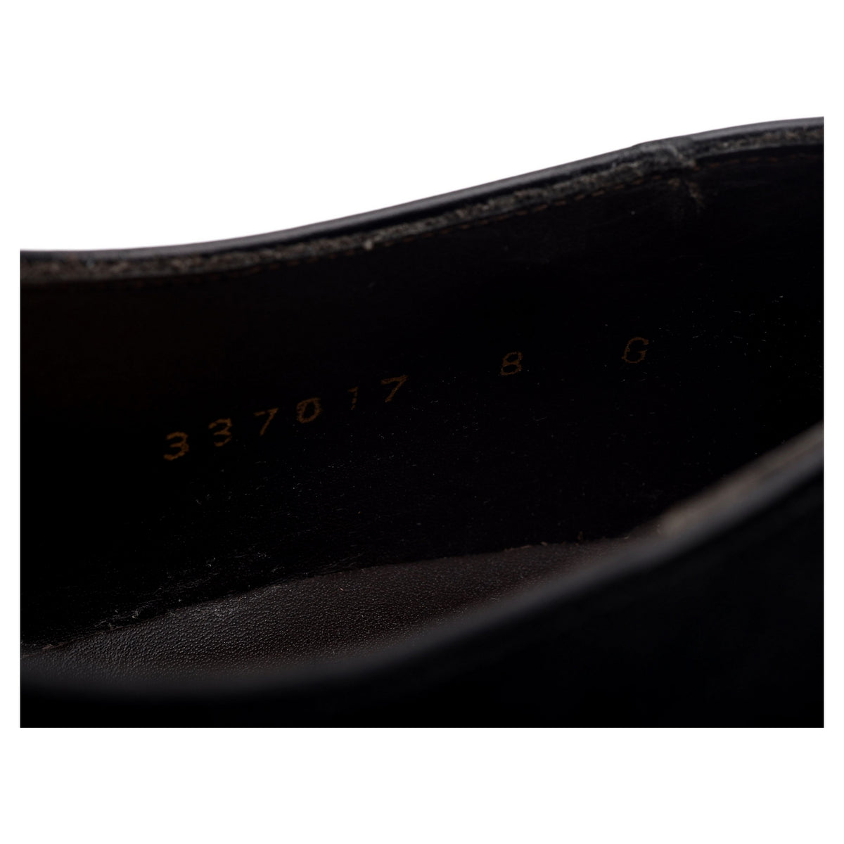 &#39;Eton&#39; Black Leather Derby UK 8 G