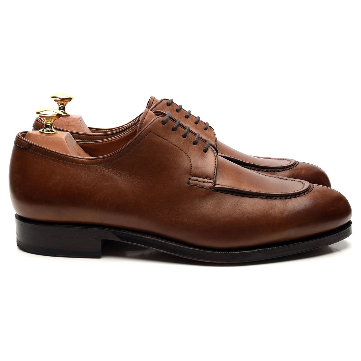 &#39;757&#39; Brown Leather Split Toe Derby UK 9 EE