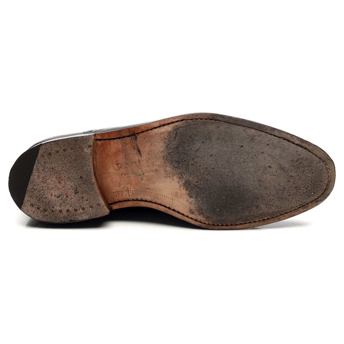 &#39;Newcastle&#39; Black Leather Oxford Semi Brogues UK 6.5 G