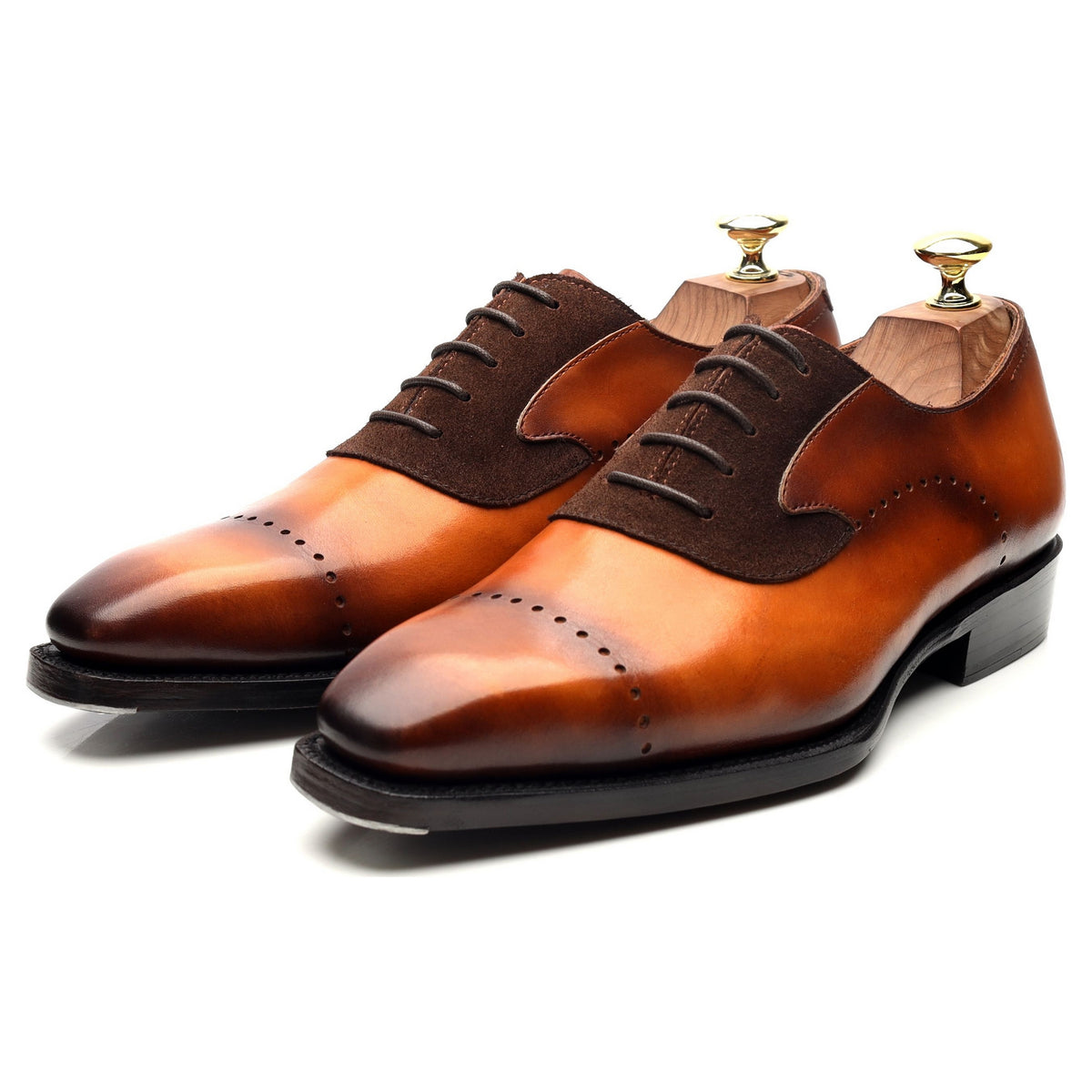&#39;Patrick&#39; Tan Brown Leather Oxford UK 7