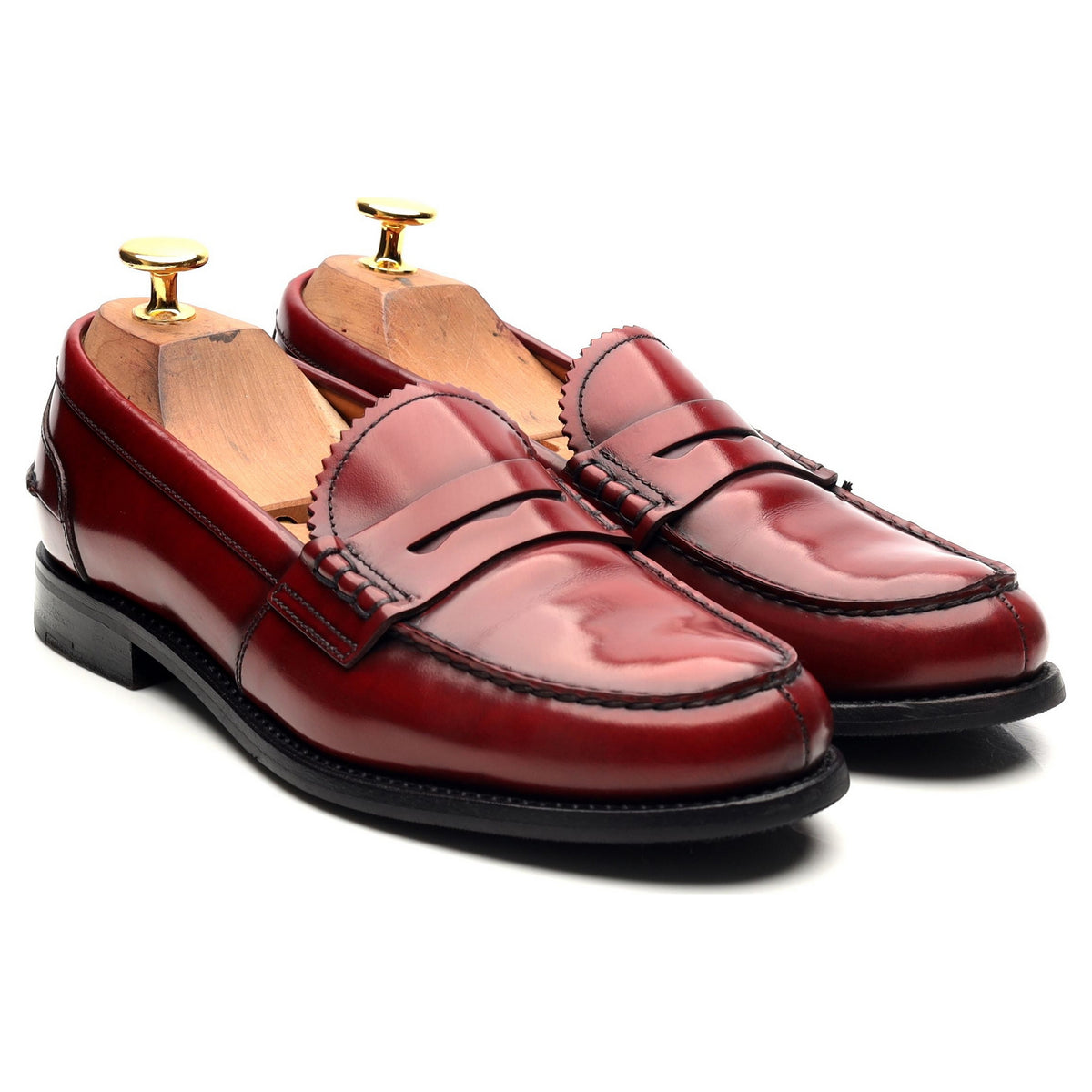 Women&#39;s &#39;Sally&#39; Red Leather Loafers UK 4