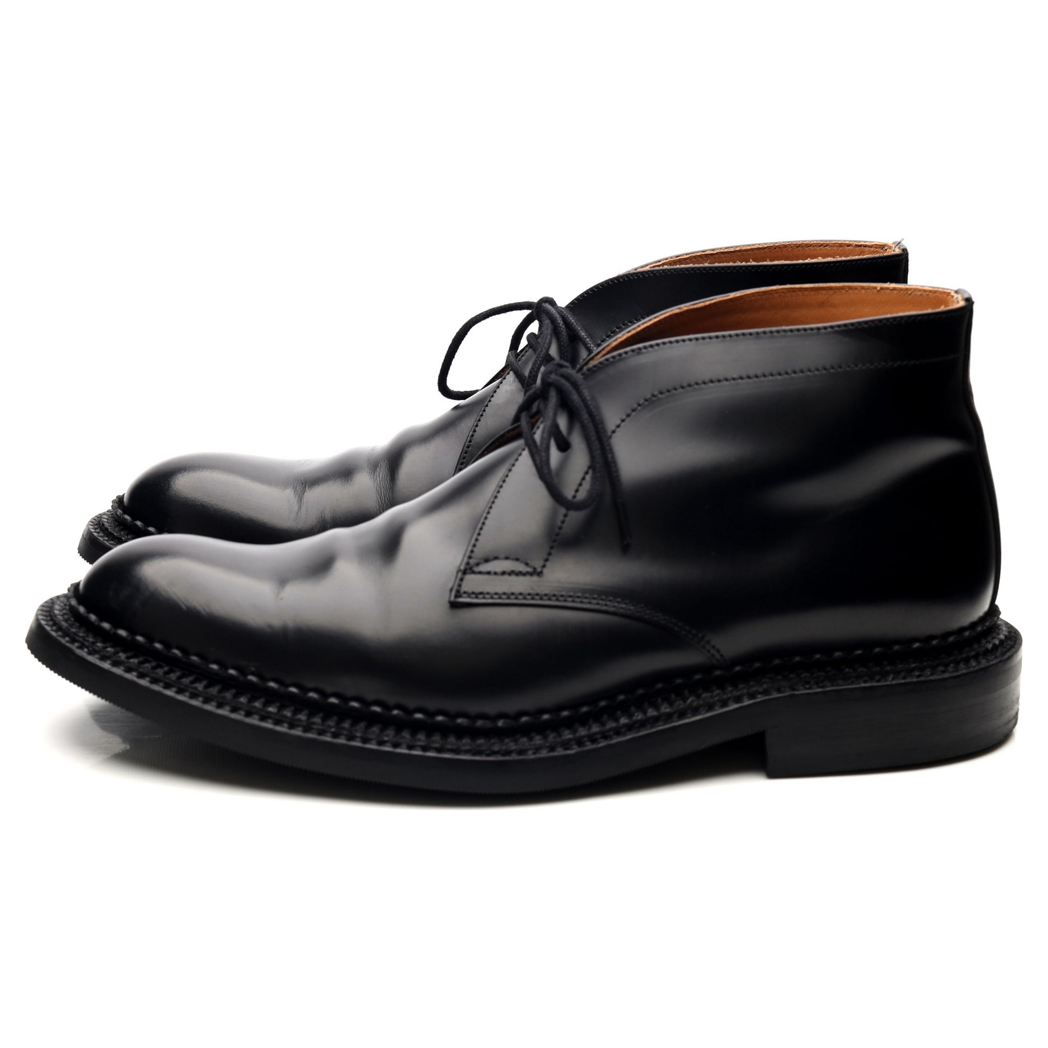 Grenson Men\'s Black Leather Chukka Dress Boots Sz 8 Keats | Mens Chukka Boots in Brown Leather | Grenson main image 4