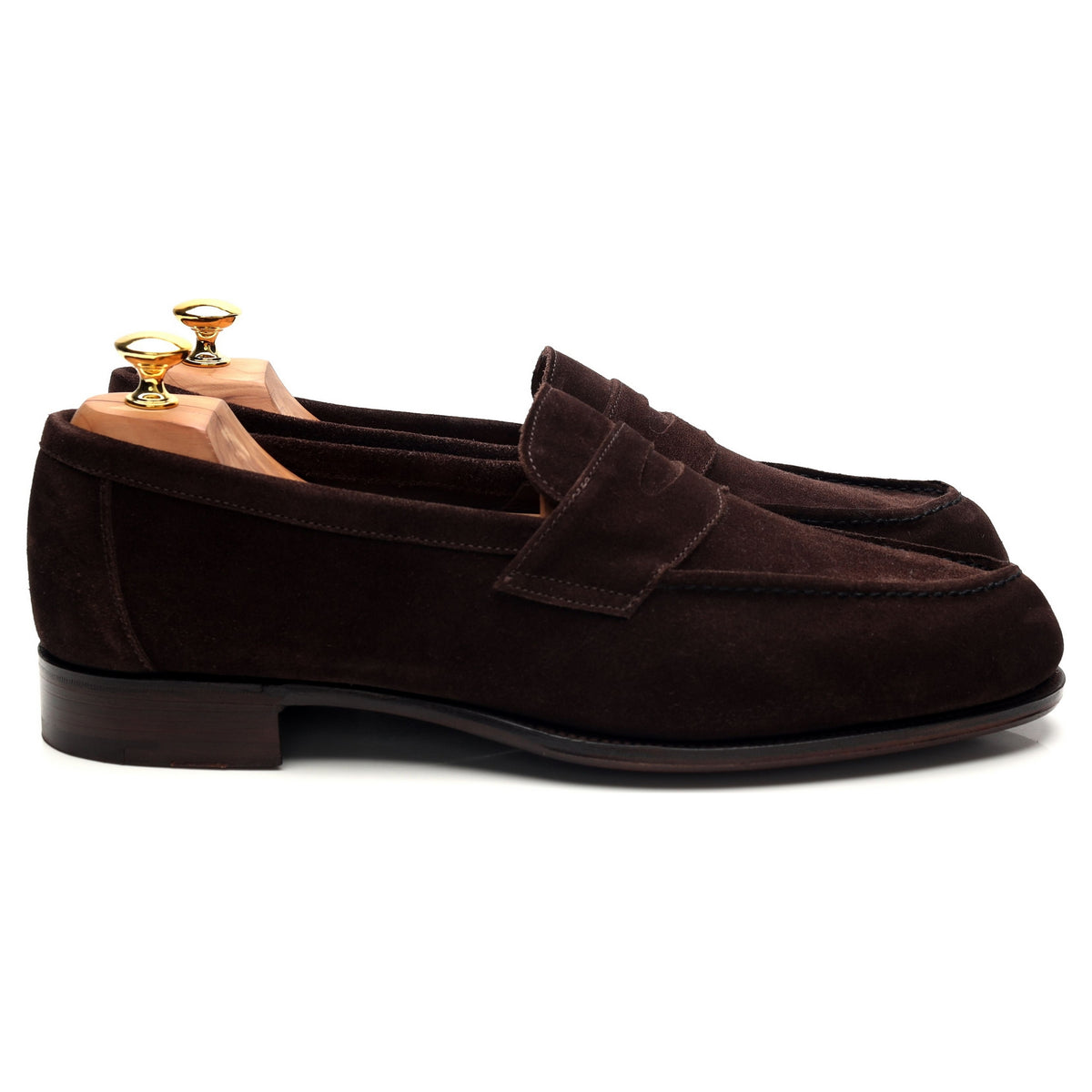 &#39;Cannes&#39; Dark Brown Suede Split Toe Loafer UK 12 E