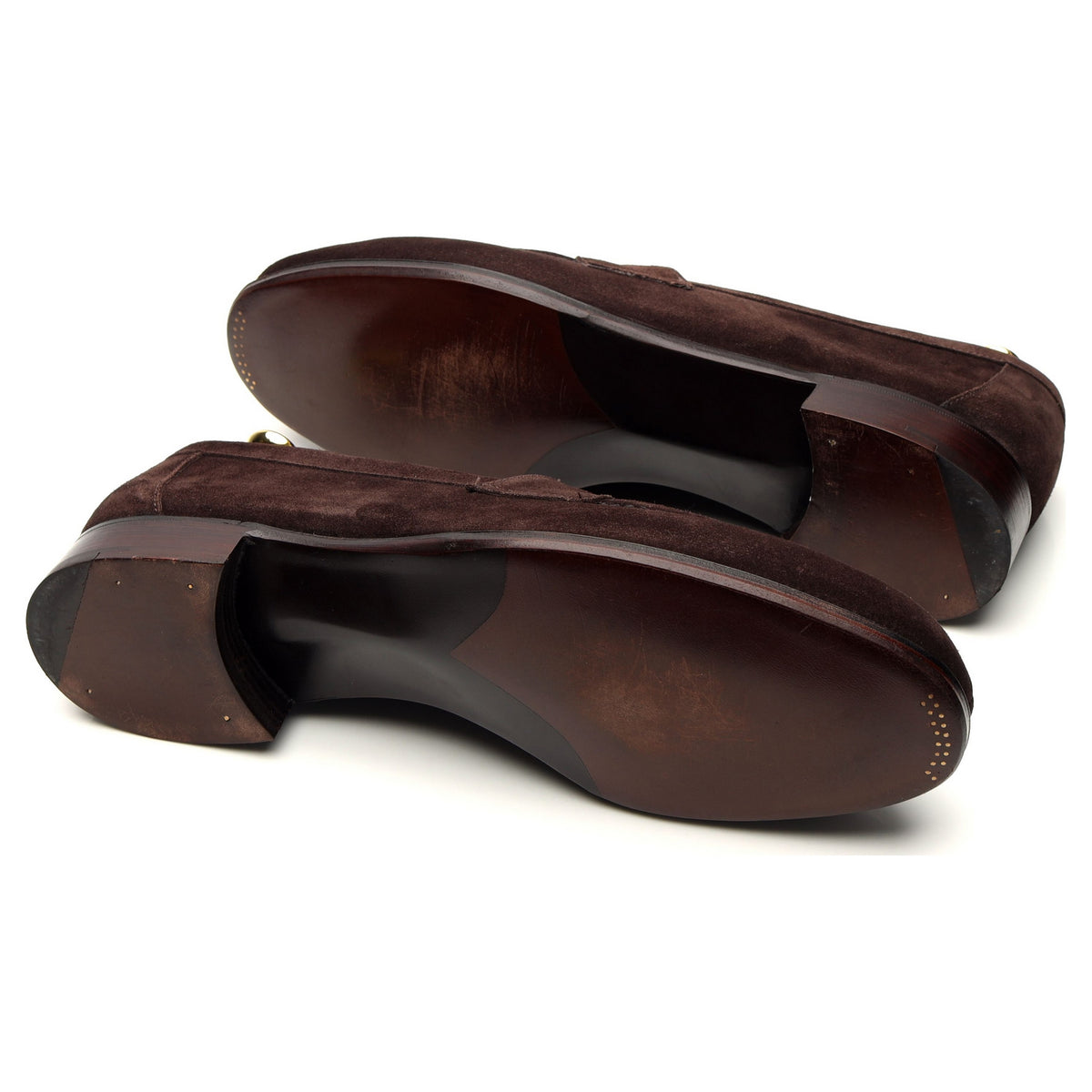 &#39;Cannes&#39; Dark Brown Suede Split Toe Loafer UK 12 E