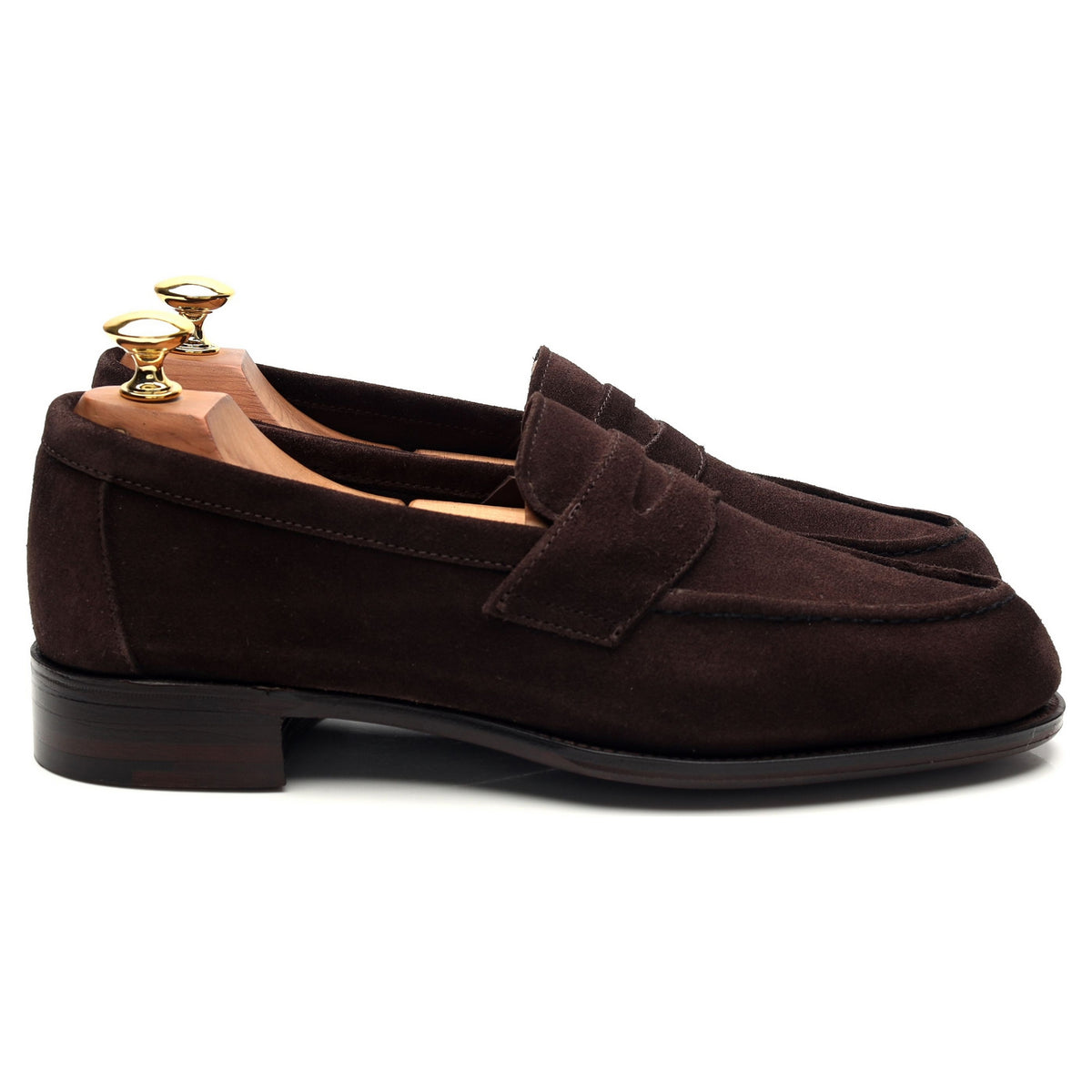 &#39;Cannes&#39; Dark Brown Suede Split Toe Loafer UK 6.5 E