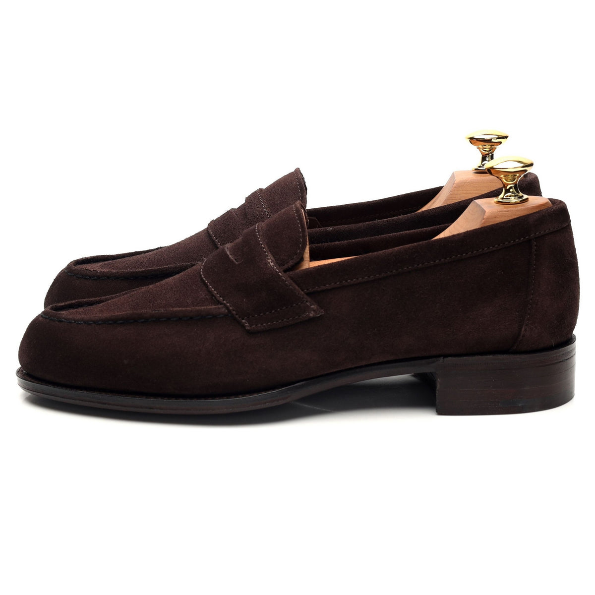 &#39;Cannes&#39; Dark Brown Suede Split Toe Loafer UK 6.5 E