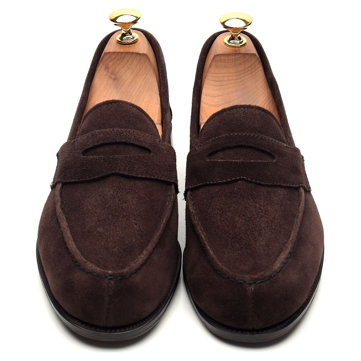 &#39;Cannes&#39; Dark Brown Suede Split Toe Loafer UK 6.5 E