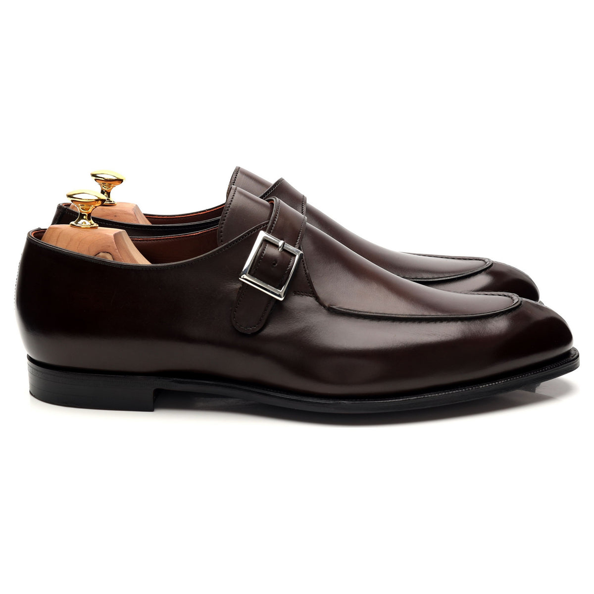 &#39;Lawrence 2&#39; Dark Brown Leather Monk Strap UK 11.5 / UK 12