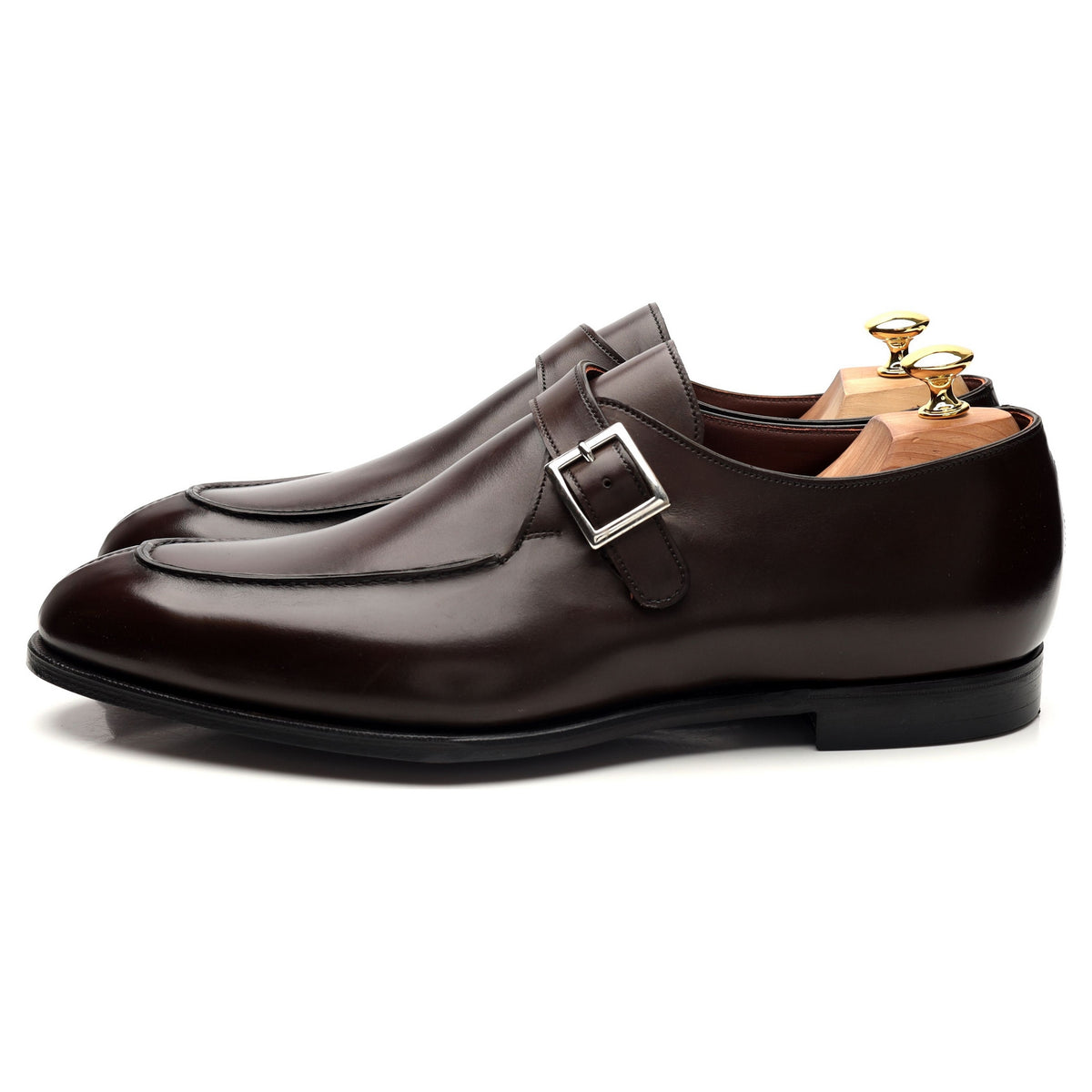 &#39;Lawrence 2&#39; Dark Brown Leather Monk Strap UK 11.5 / UK 12