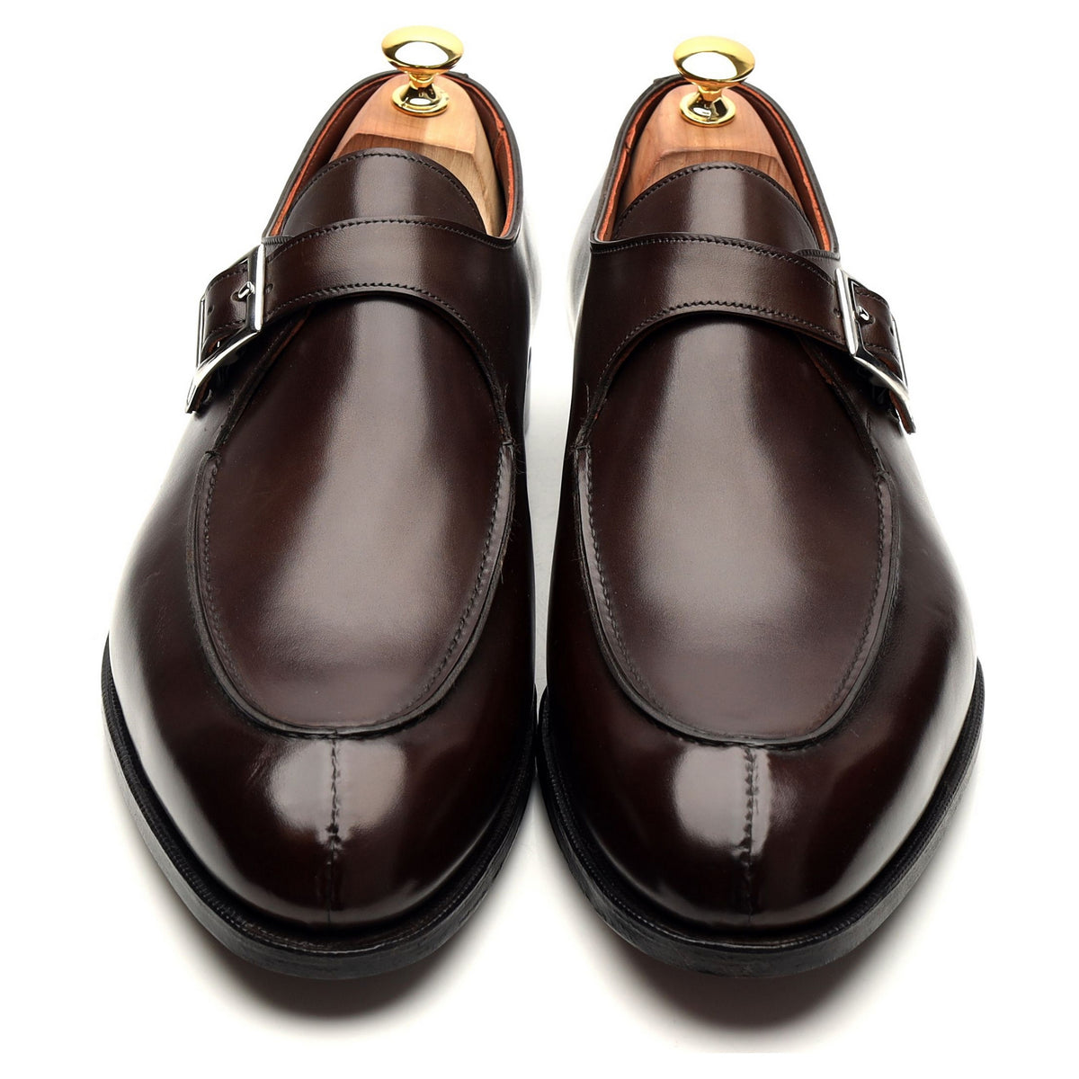 &#39;Lawrence 2&#39; Dark Brown Leather Monk Strap UK 11.5 / UK 12