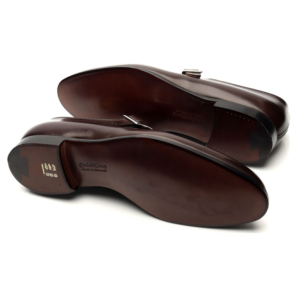 &#39;Lawrence 2&#39; Dark Brown Leather Monk Strap UK 11.5 / UK 12