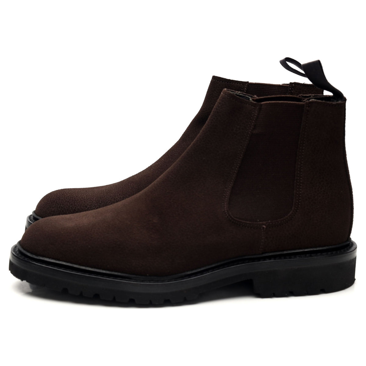 &#39;Jason&#39; Dark Brown Grain Suede Chelsea Boots UK 6 - 11.5