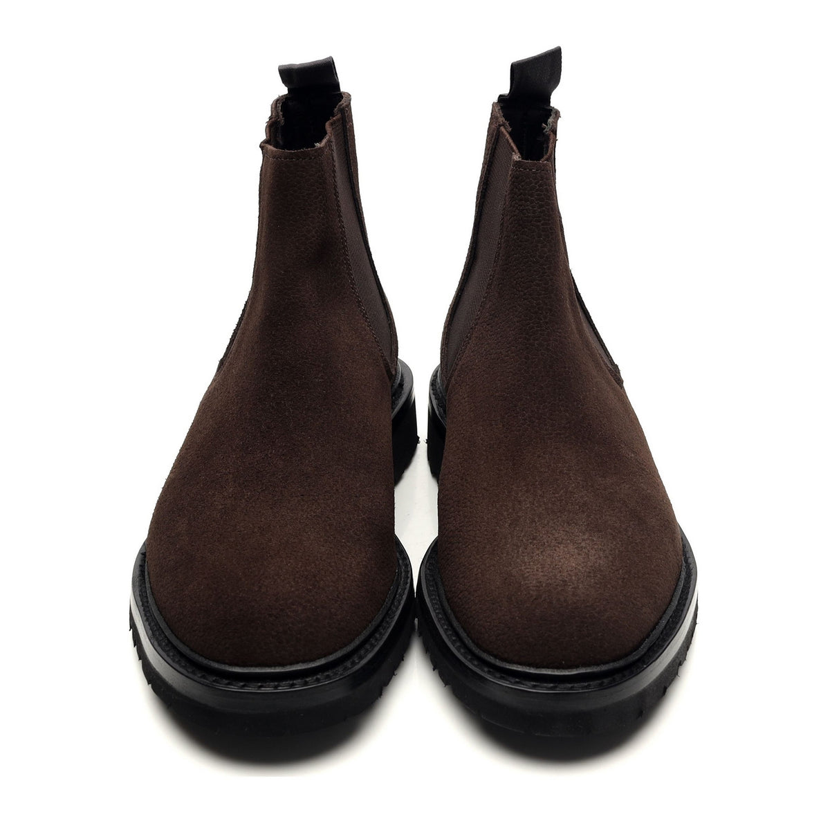 &#39;Jason&#39; Dark Brown Grain Suede Chelsea Boots UK 6 - 11.5