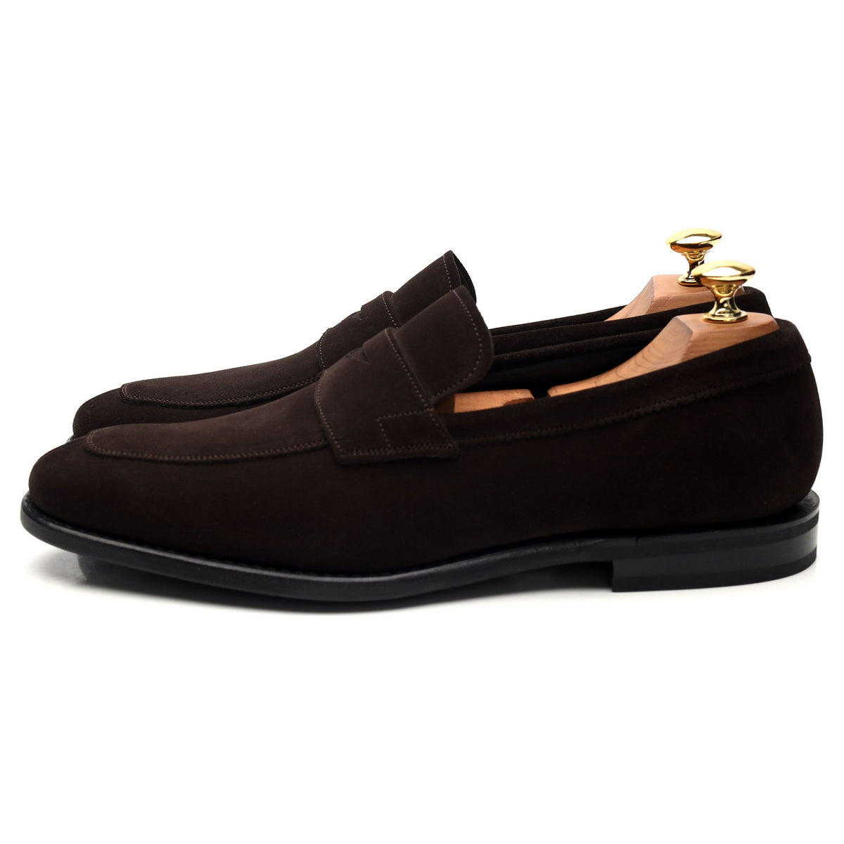 &#39;Parham&#39; Dark Brown Suede Loafers UK 7 F