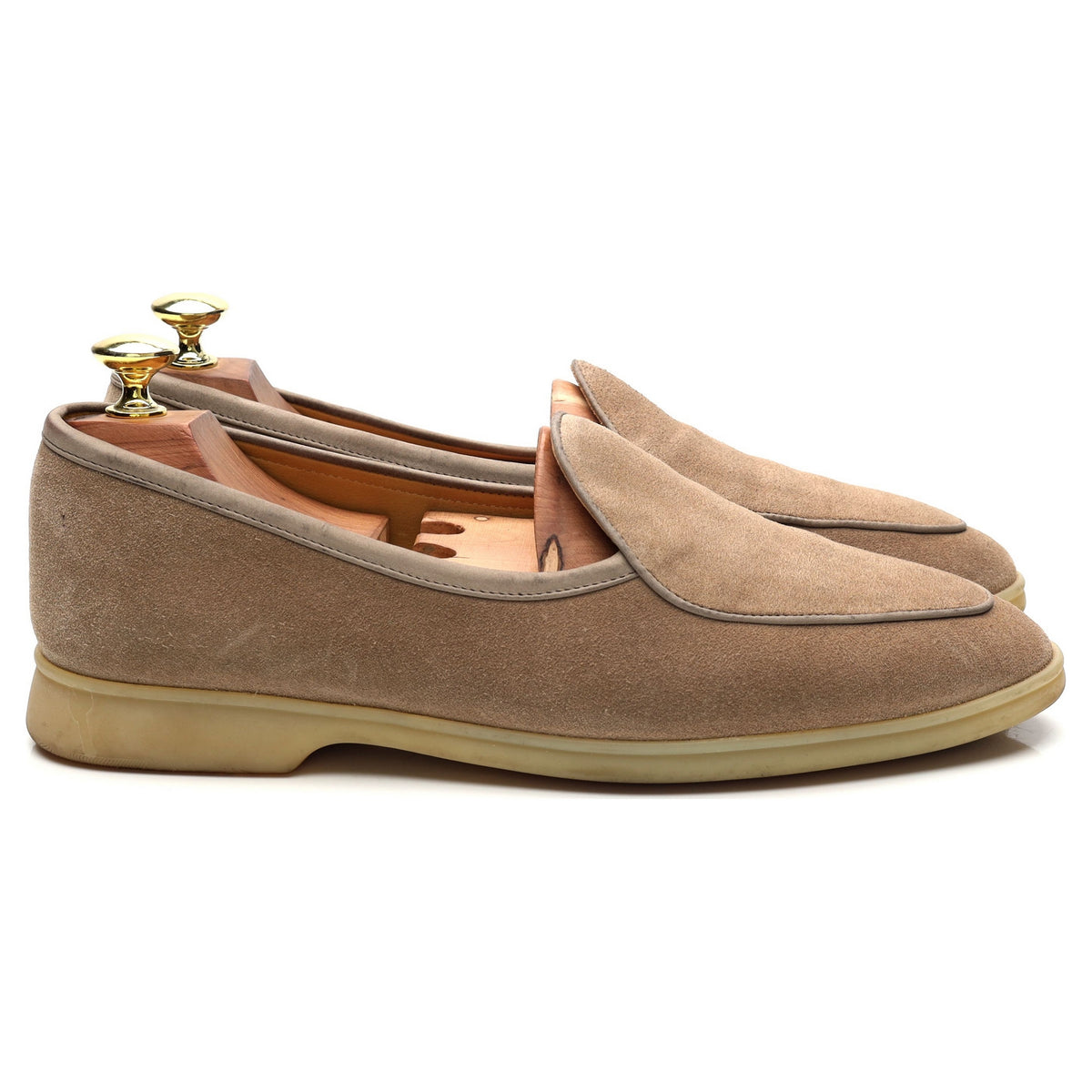 &#39;Sagan Stride&#39; Beige Suede Slip On Loafers UK 7 / UK 7.5