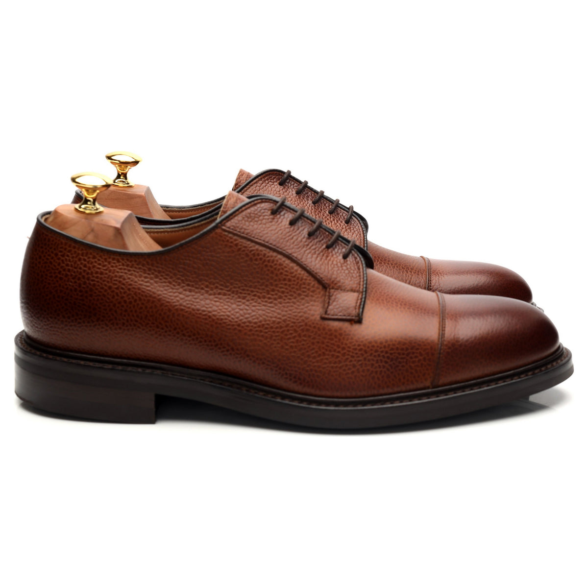 &#39;Bexley&#39; Tan Brown Leather Derby 9.5 F