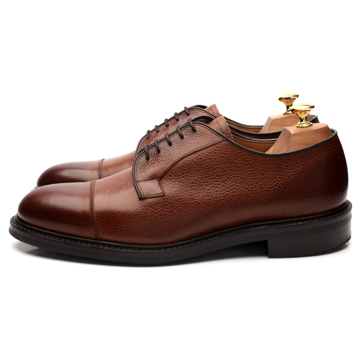 &#39;Bexley&#39; Tan Brown Leather Derby 9.5 F