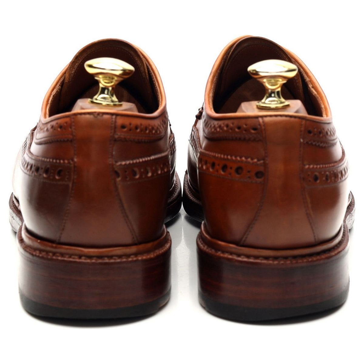 &#39;101375&#39; Cognac Tan Brown Cordovan Leather Derby Brogues UK 7 E