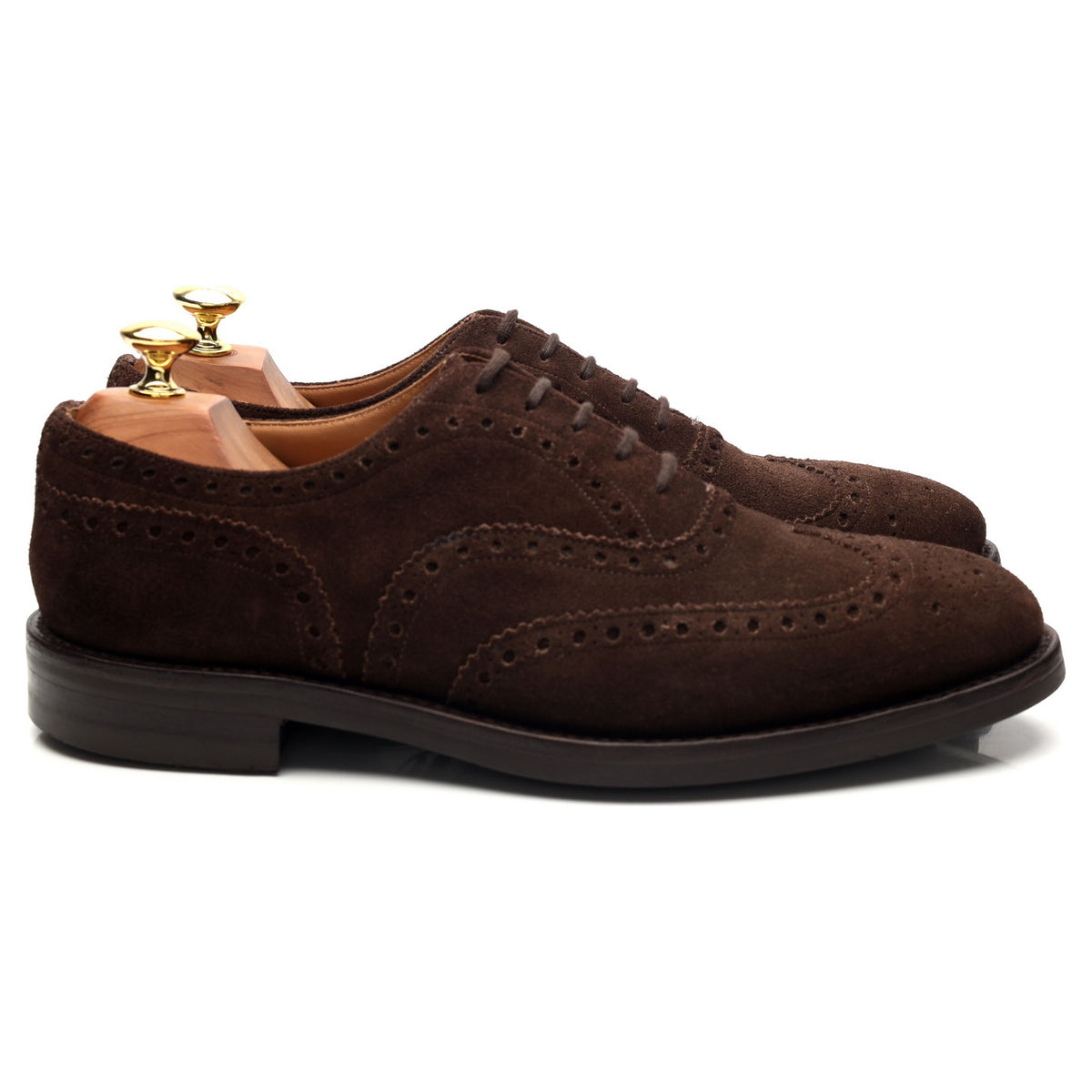 &#39;Ashby&#39; Dark Brown Suede Oxford Brogues UK 8 F